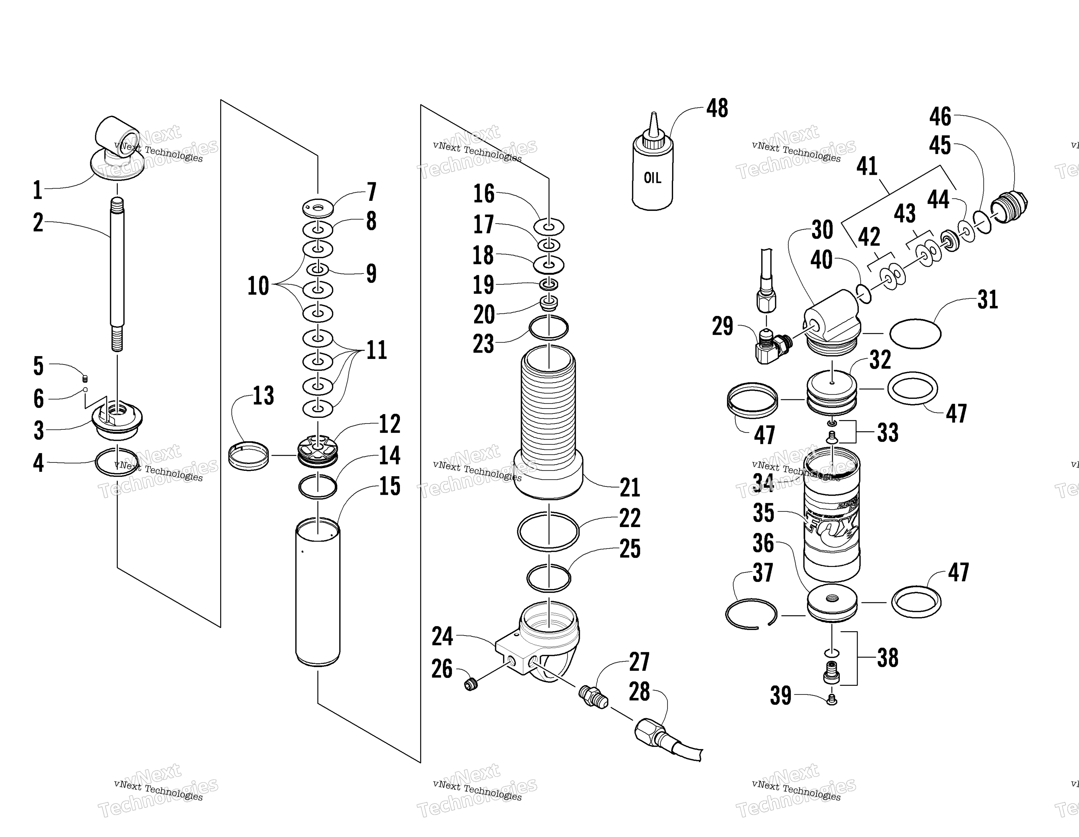 Задняя часть Suspension Front Arm Shock Absorber