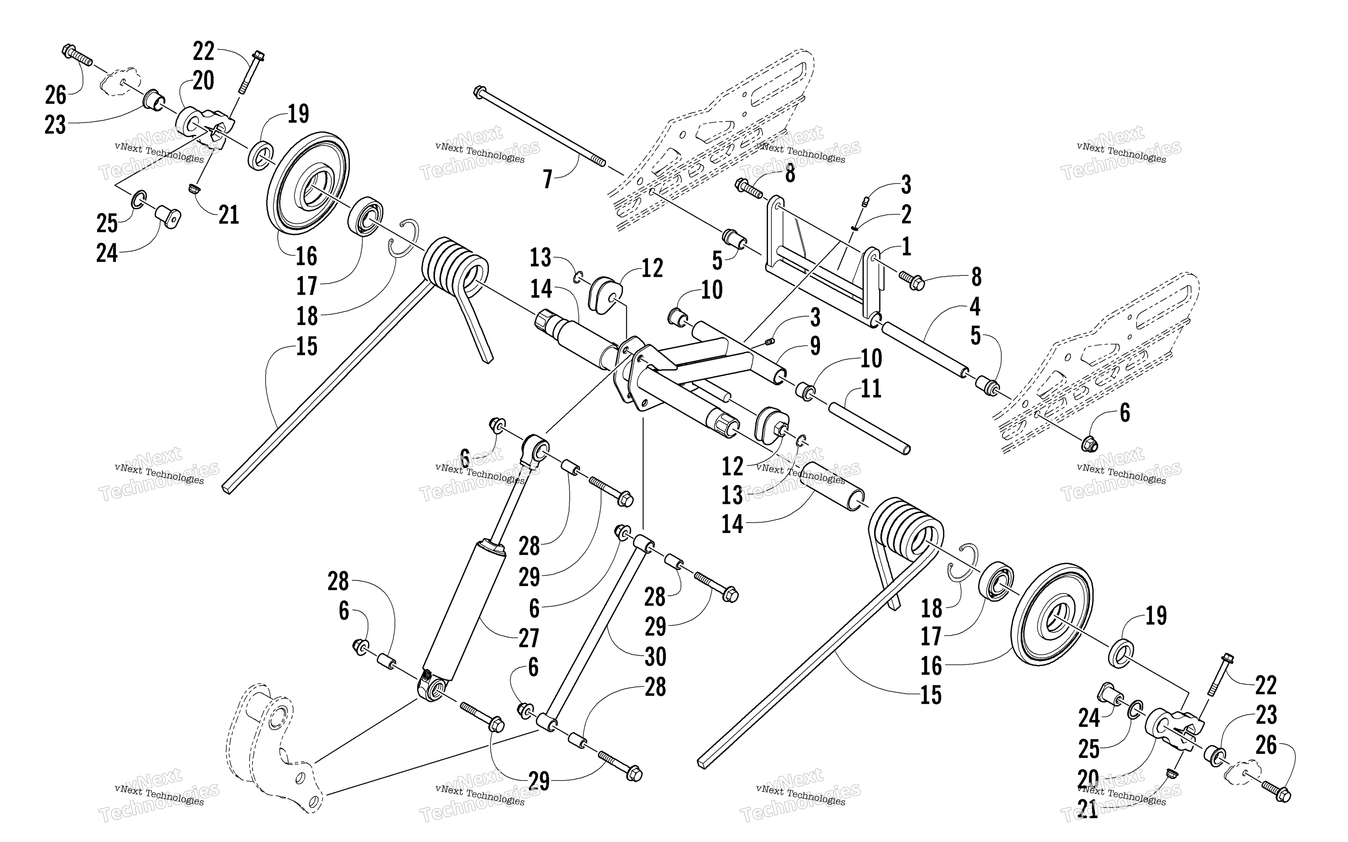 Задняя часть Suspension Rear Arm Assembly
