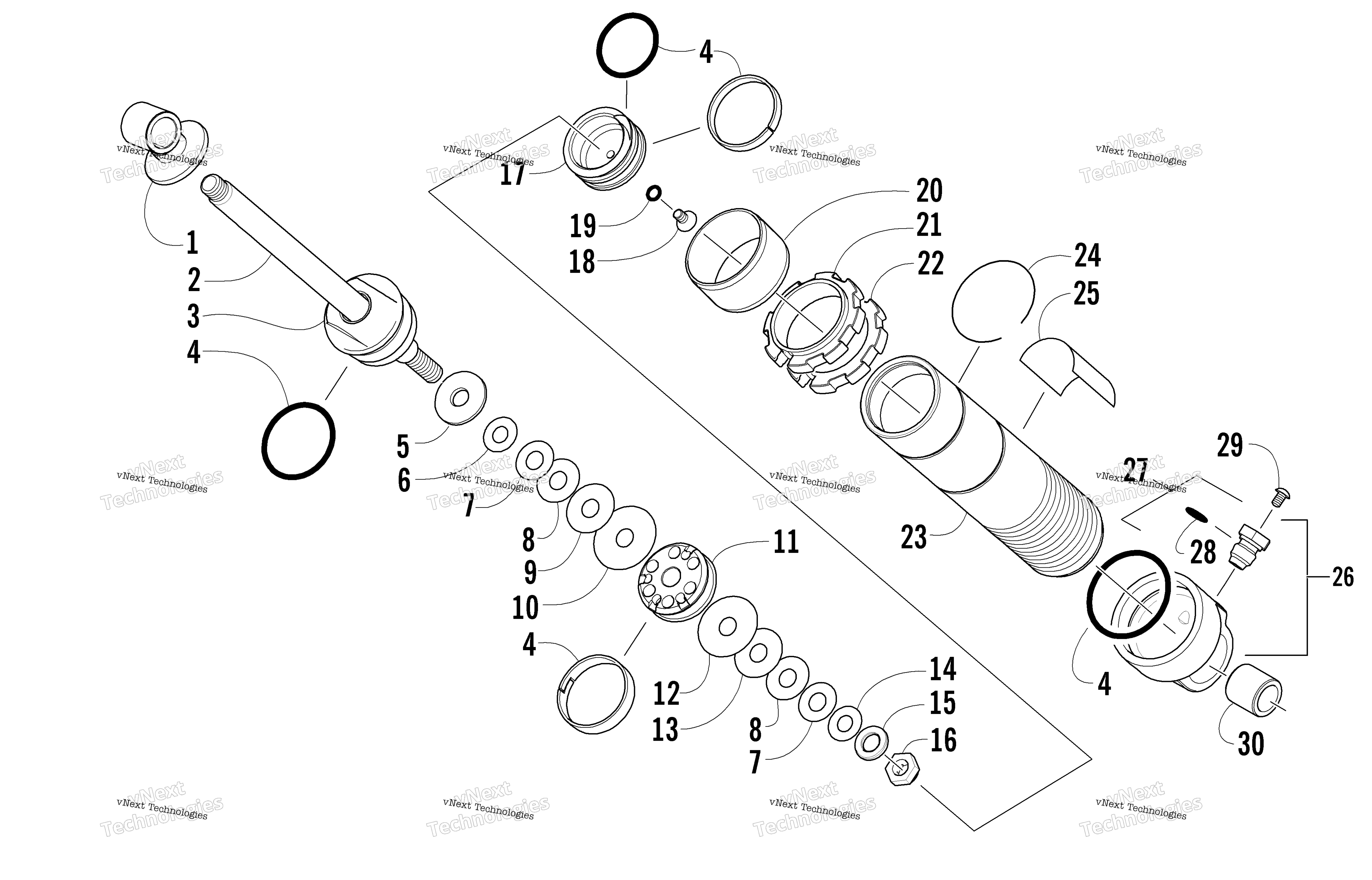 Задняя часть Suspension Front Arm Shock Absorber