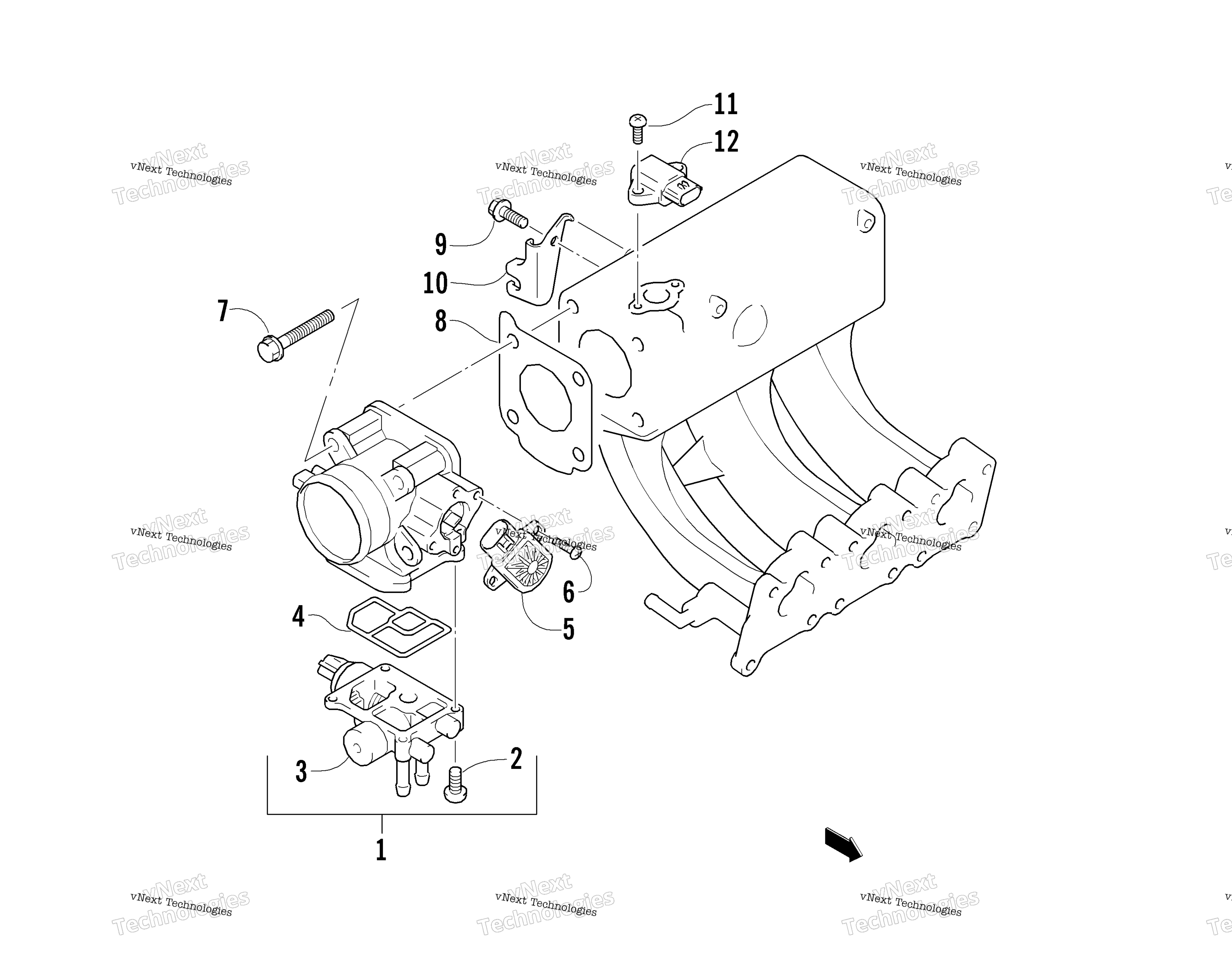 Дроссель Body Assembly