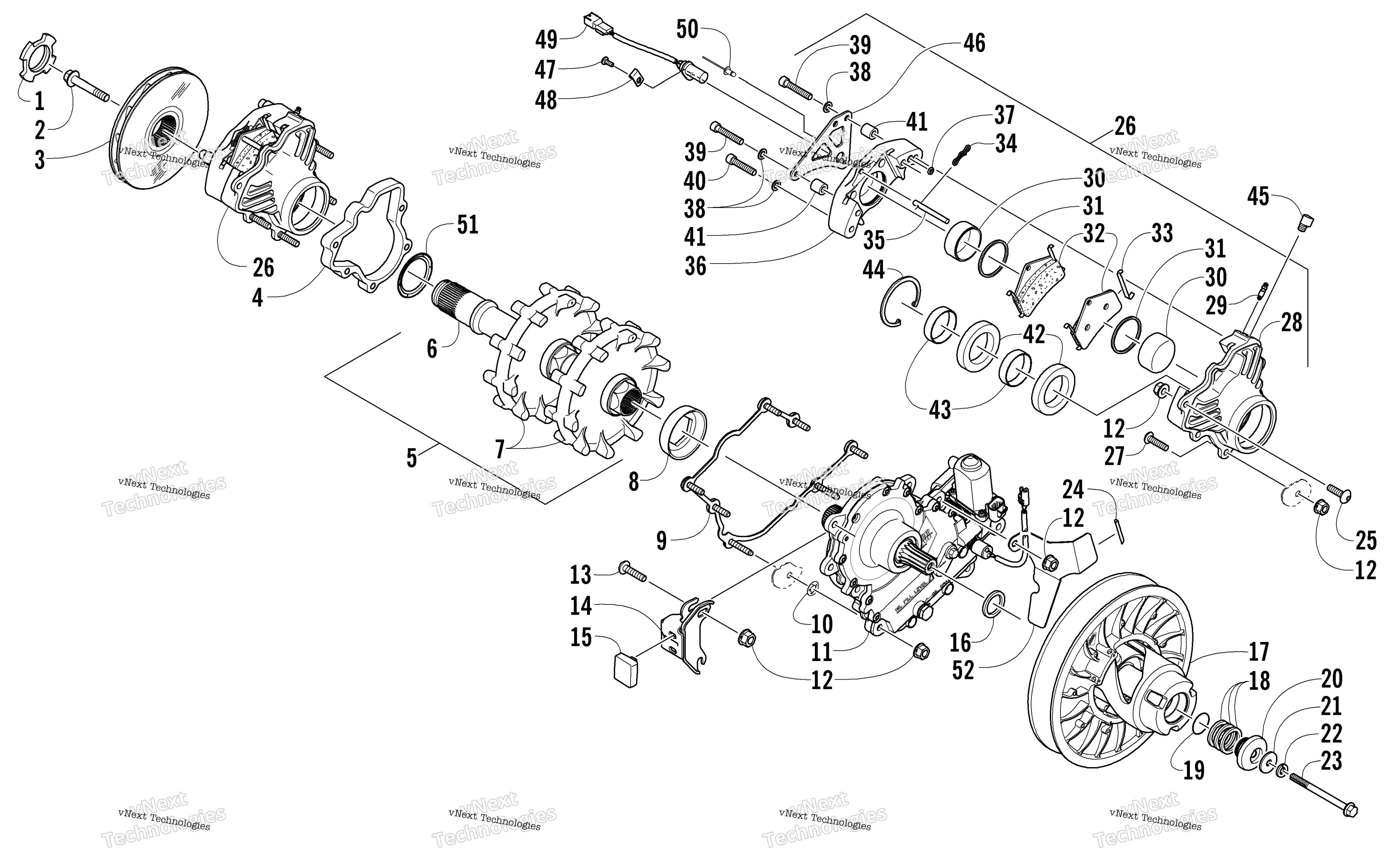 Привод Train Shaft And Brake Assemblies