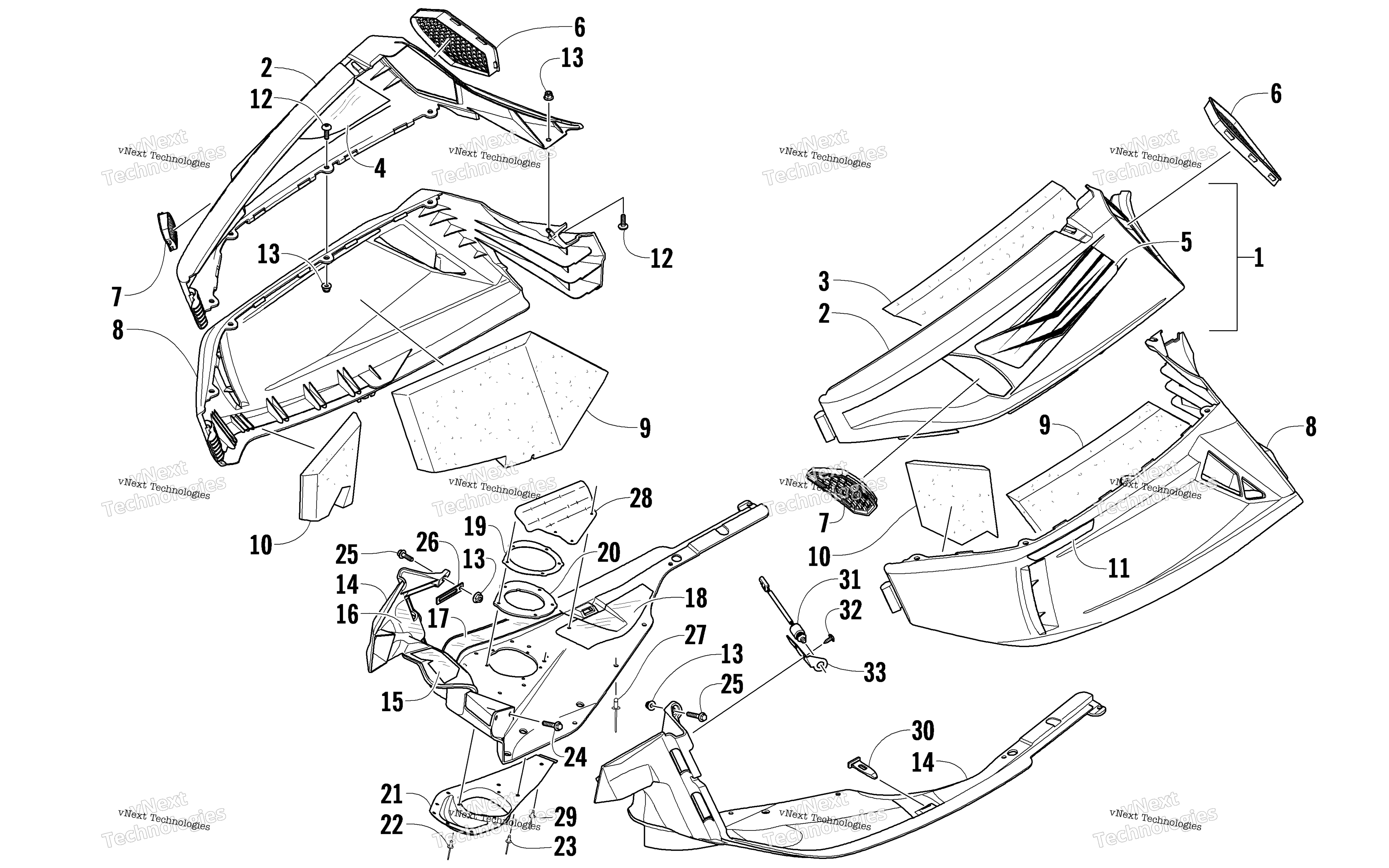 Skid Plate и Side панель узел