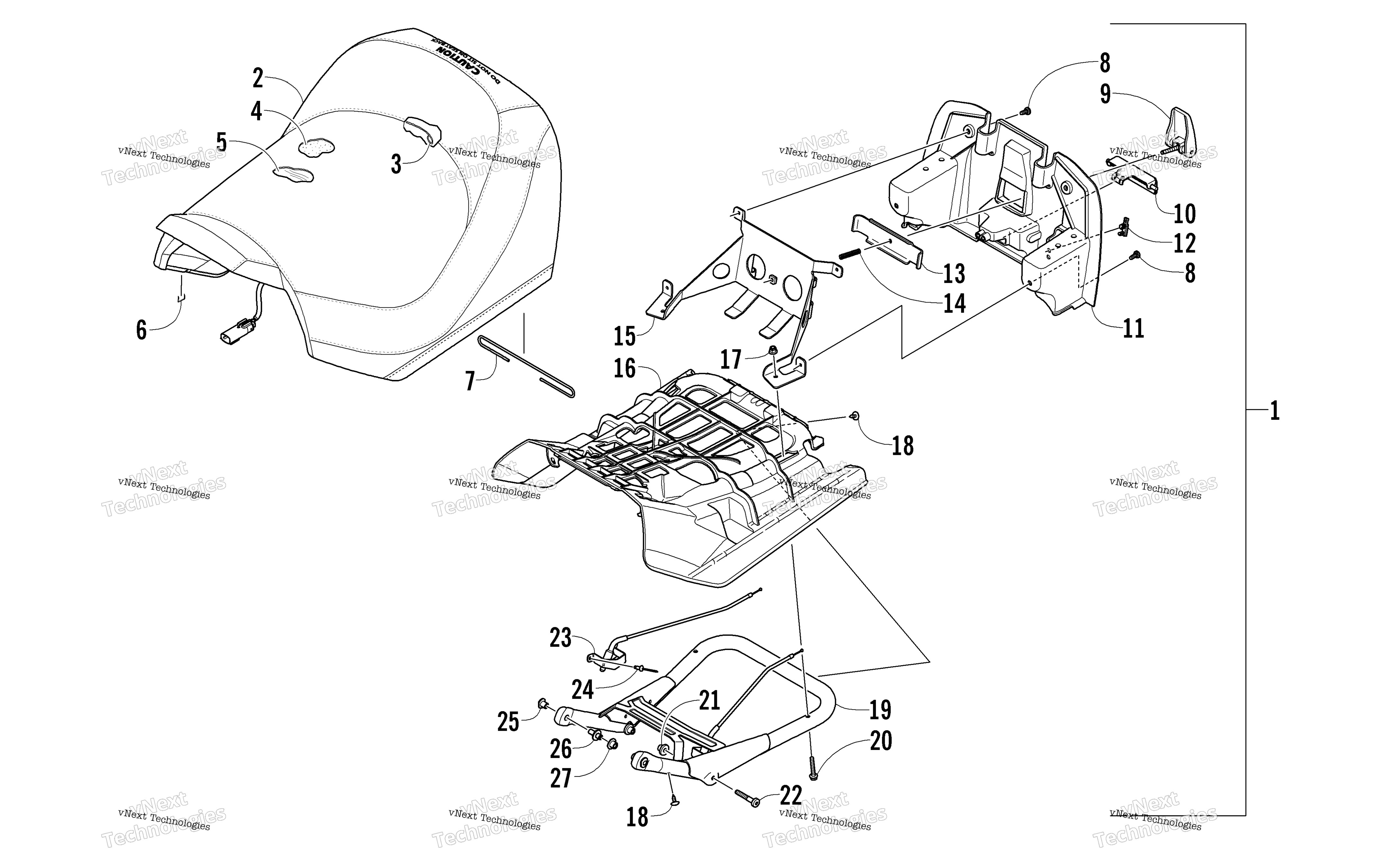 Передняя часть Seat Assembly