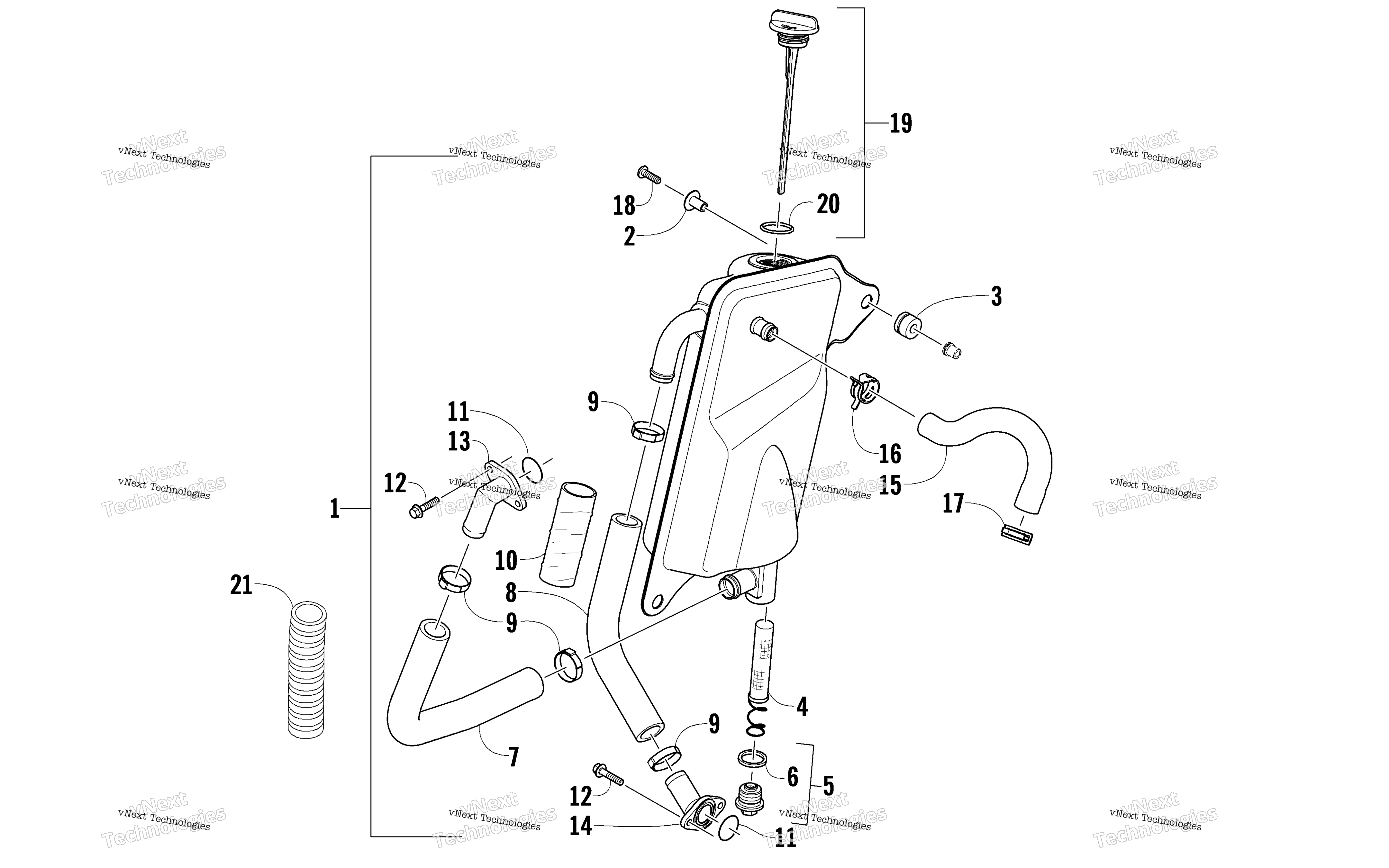 масляный Tank Assembly