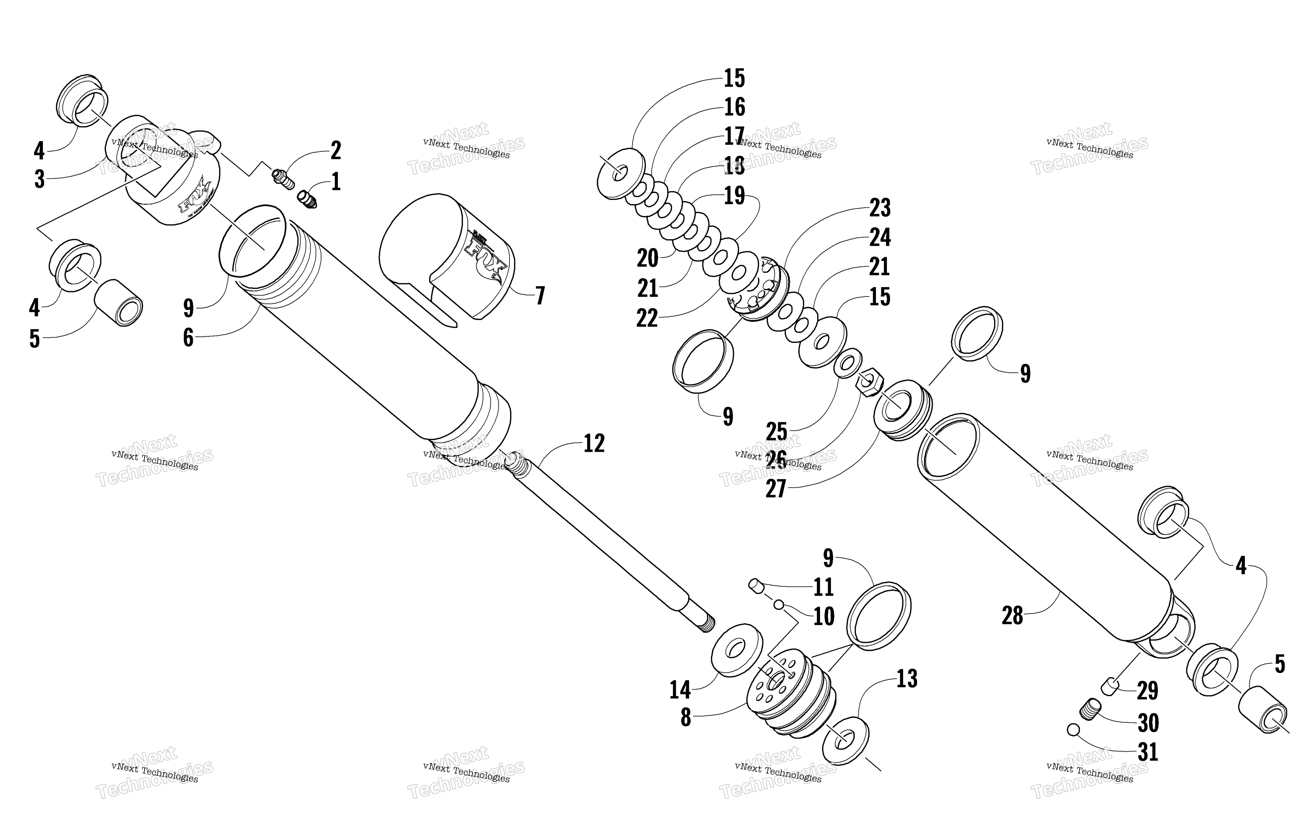 Задняя часть Suspension Rear Arm Shock Absorber