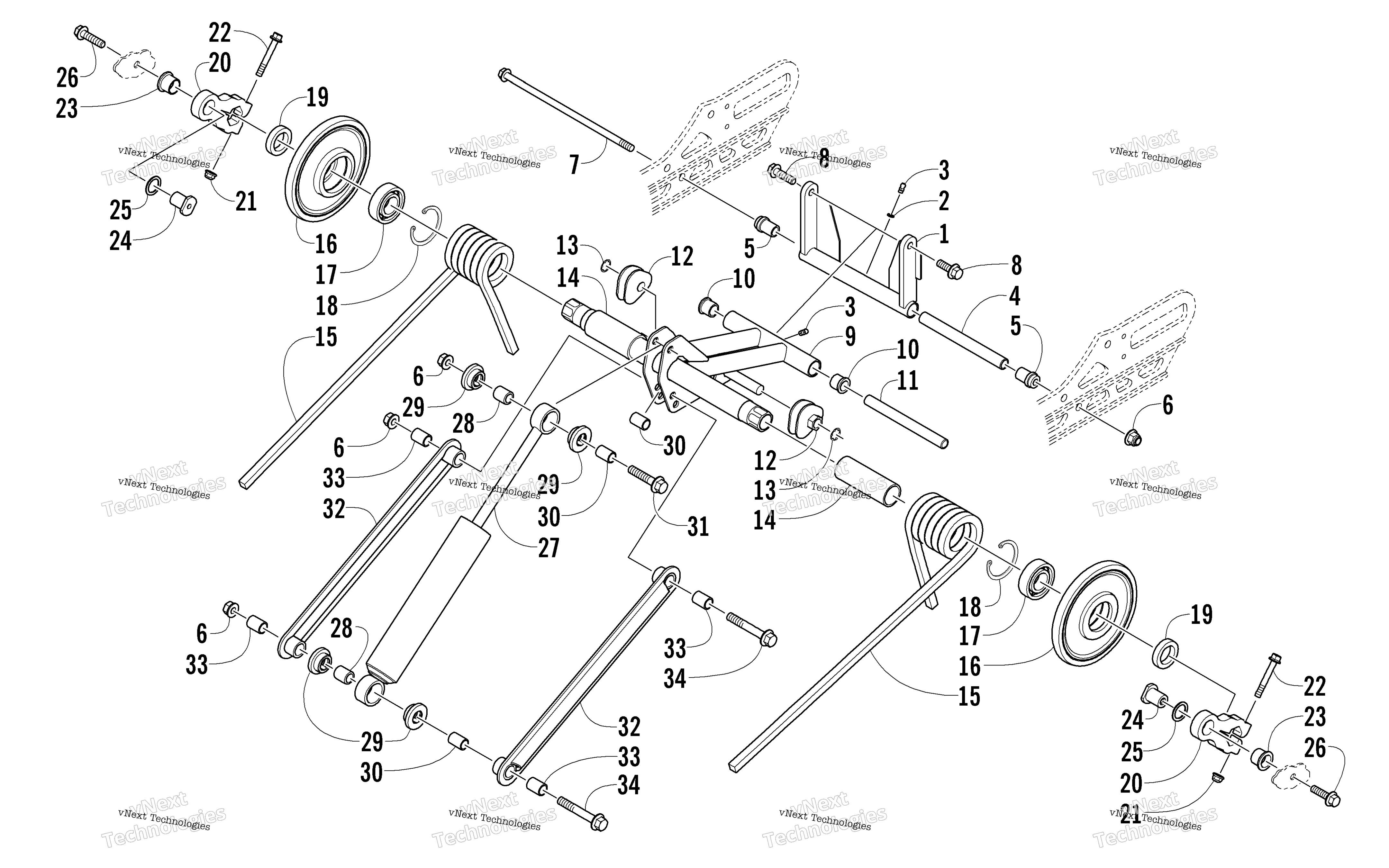 Задняя часть Suspension Rear Arm Assembly