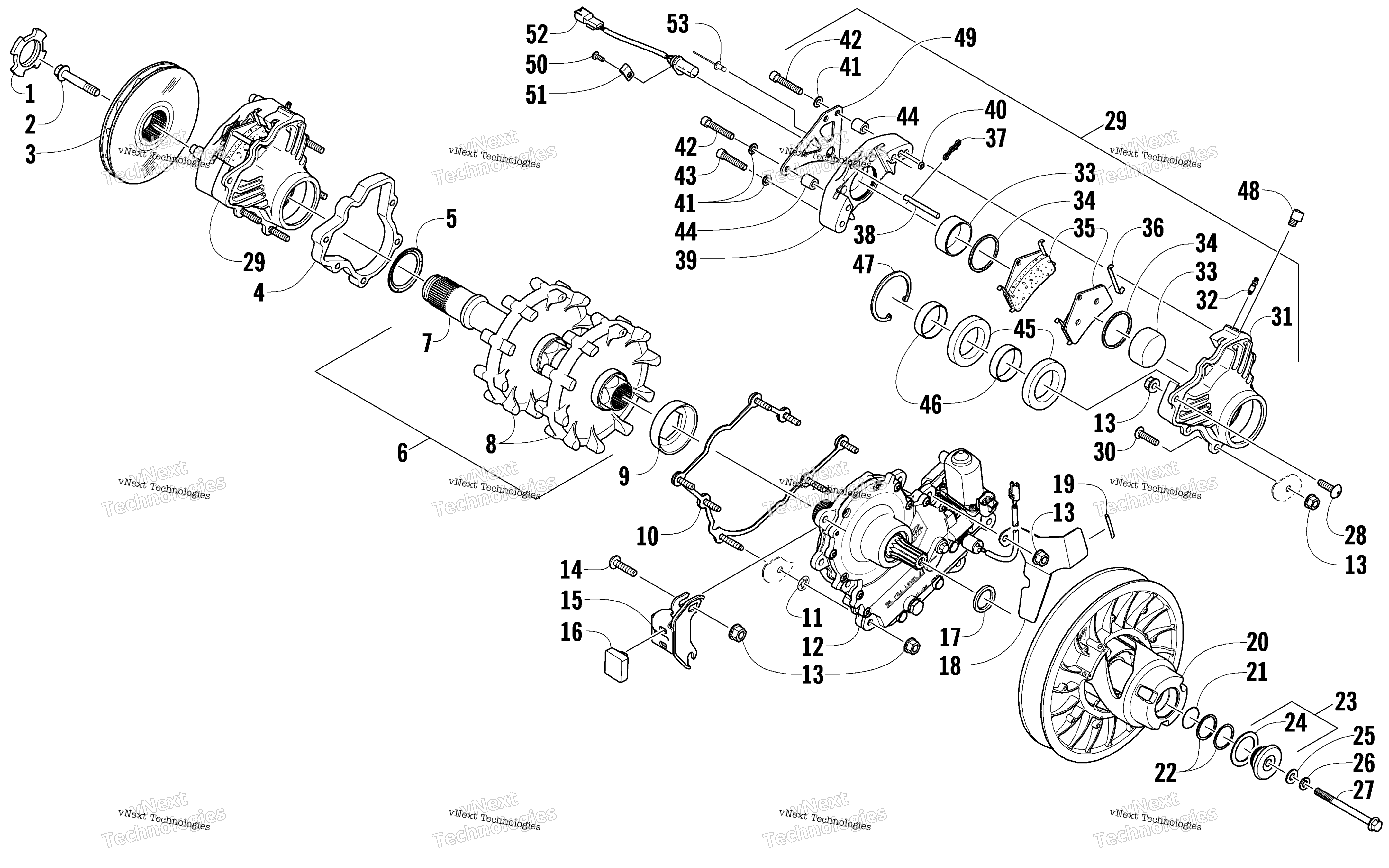 Привод Train Shaft And Brake Assemblies