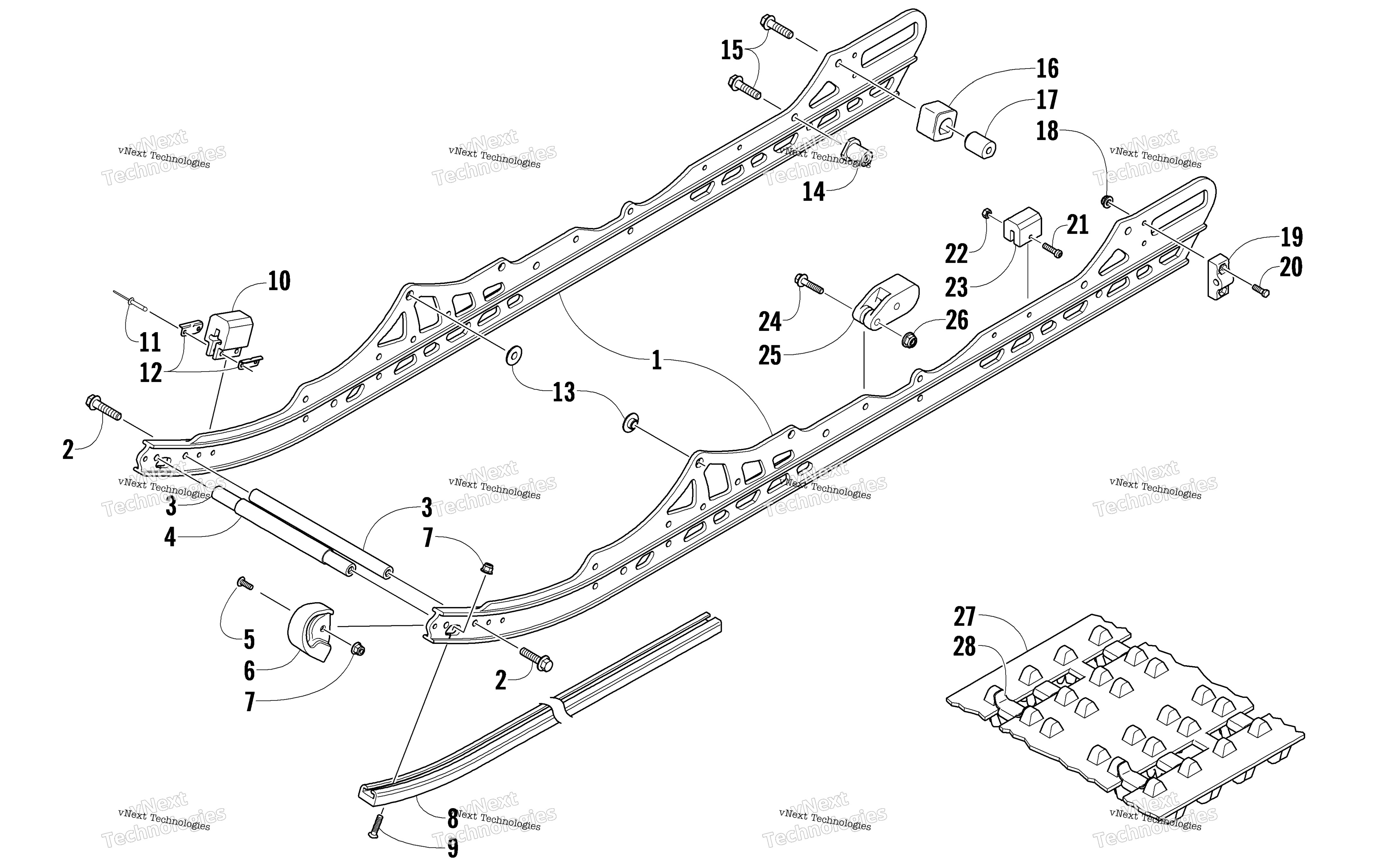 Slide Rail и Track узел