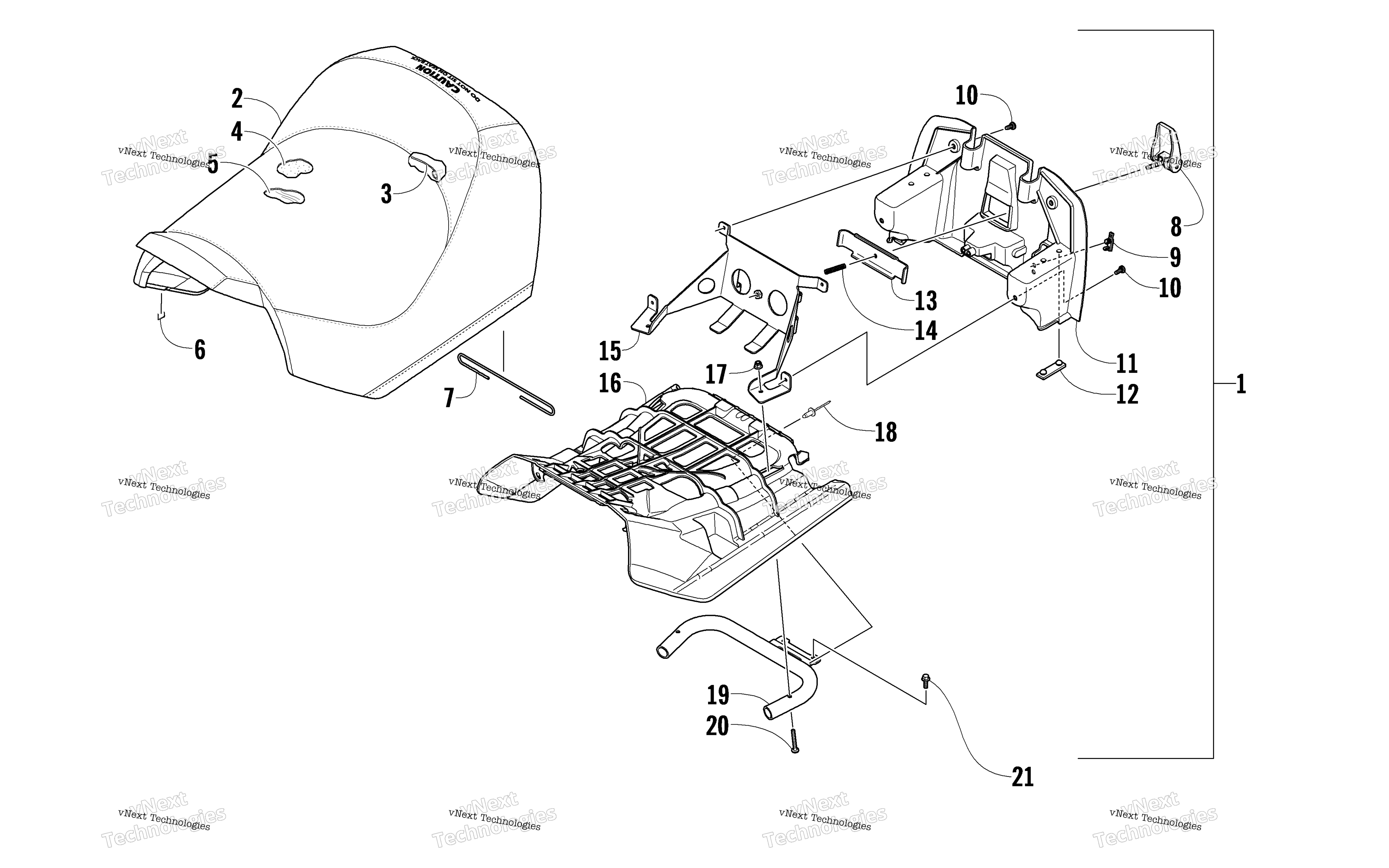 Передняя часть Seat Assembly