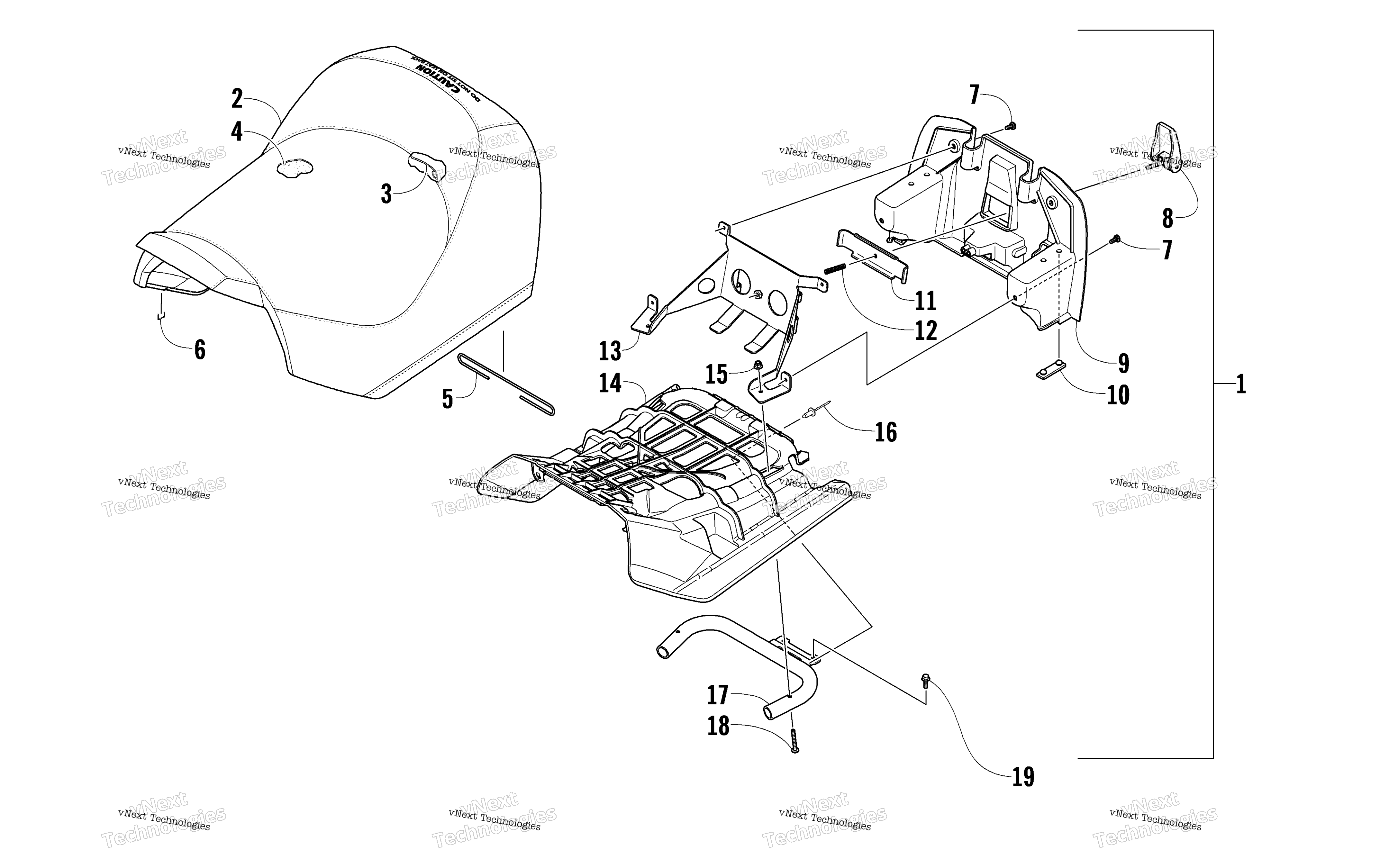 Передняя часть Seat Assembly