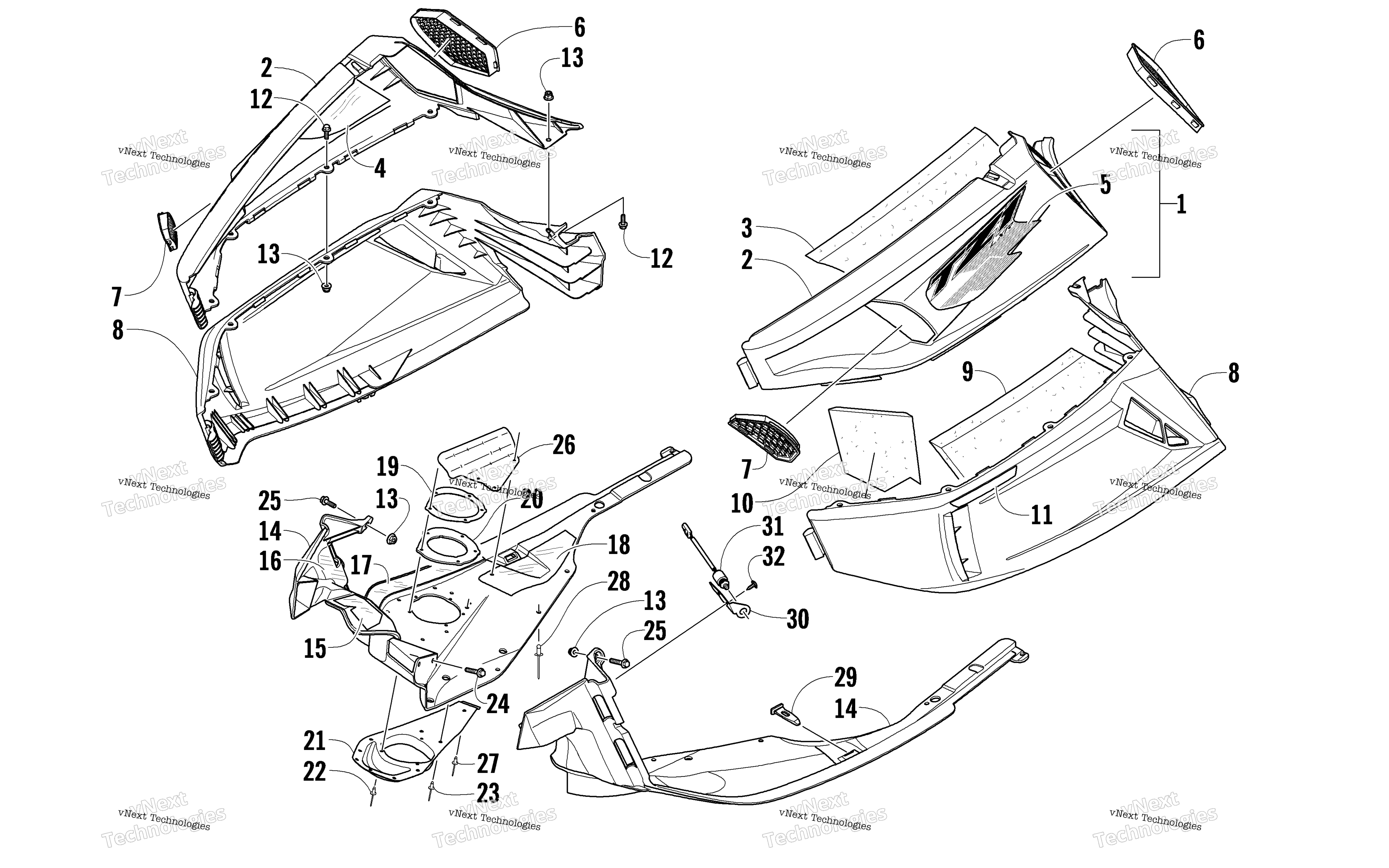 Skid Plate и Side панель узел