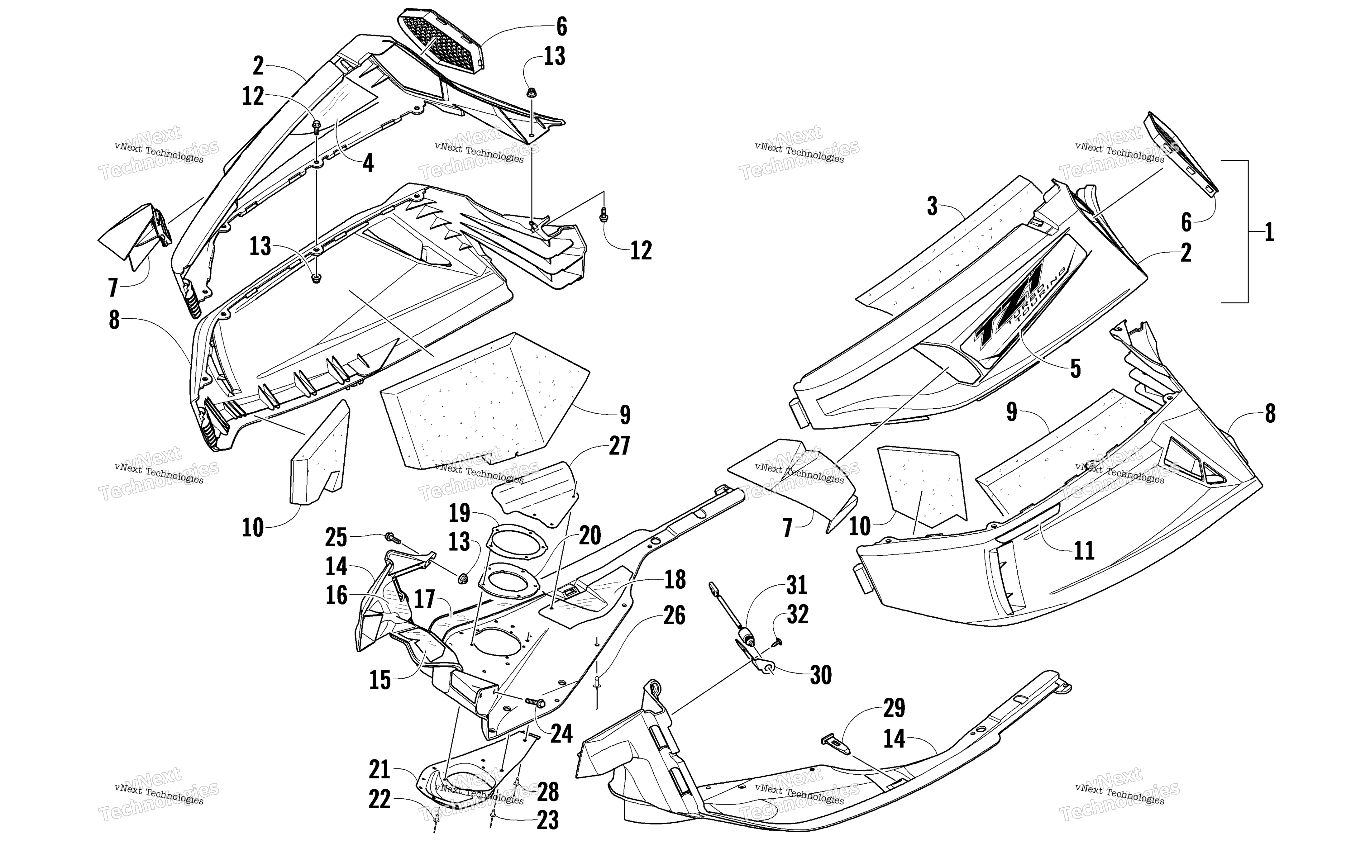 Skid Plate и Side панель узел