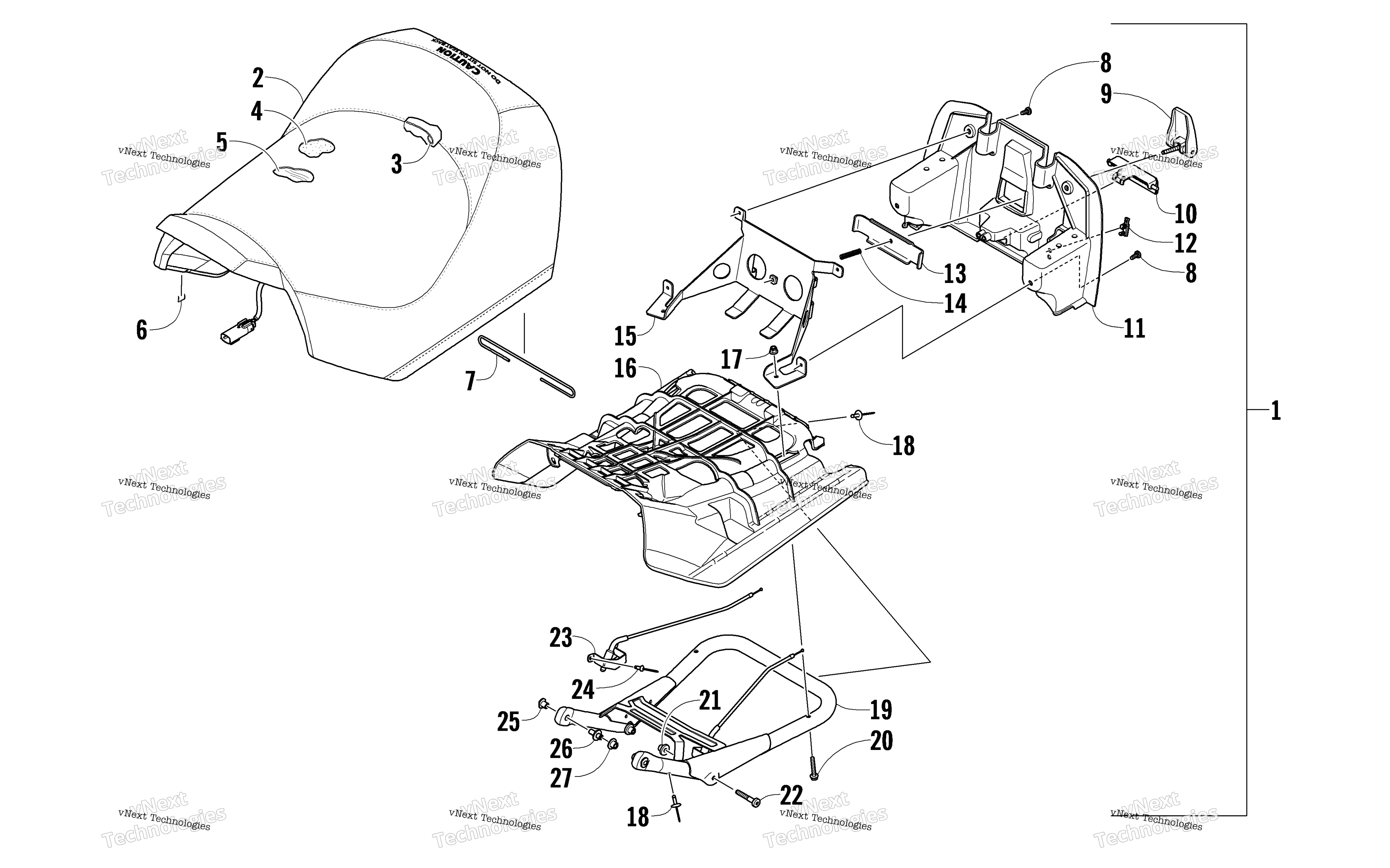 Передняя часть Seat Assembly