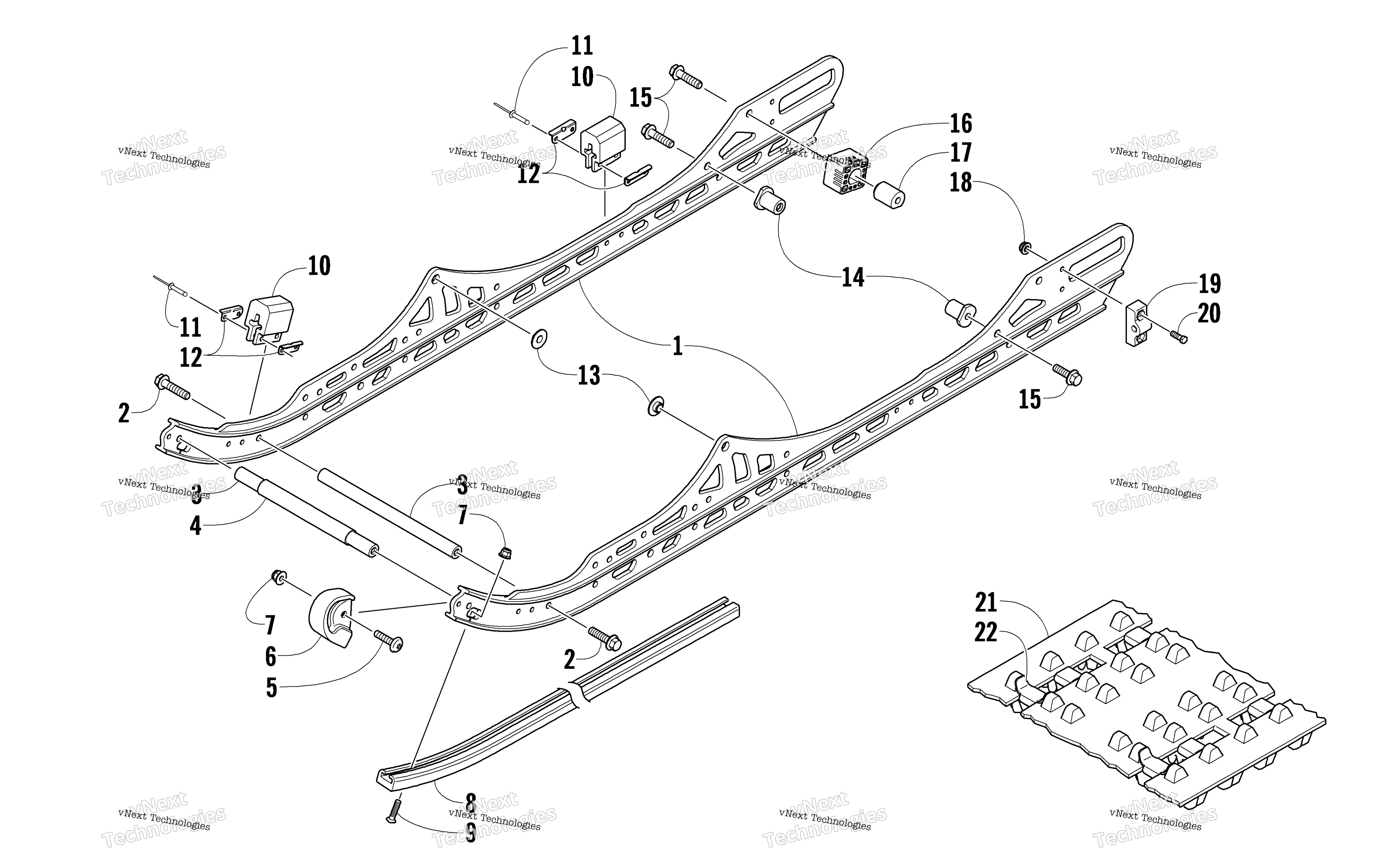 Slide Rail и Track узел