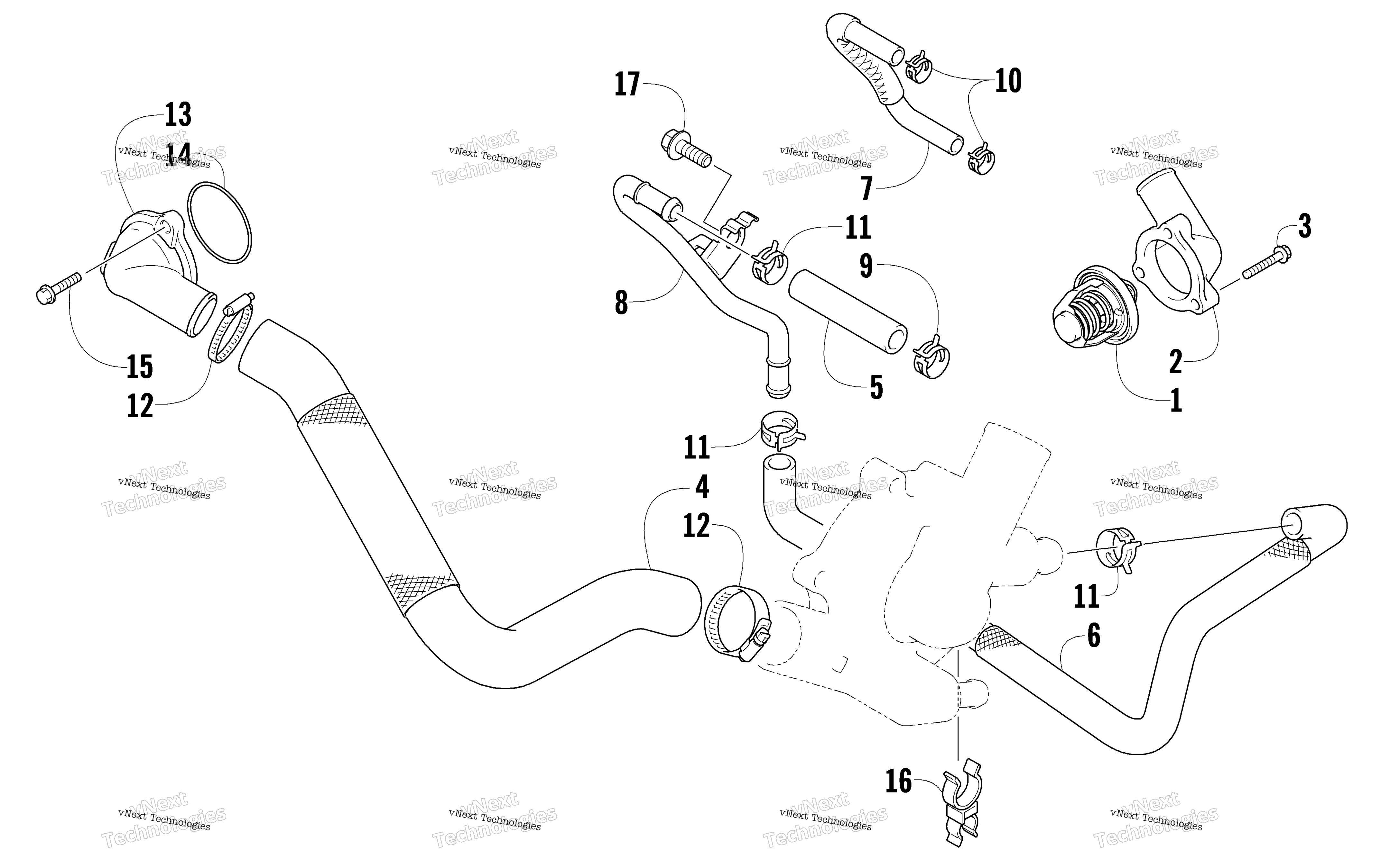 Система охлаждения Hose Assembly