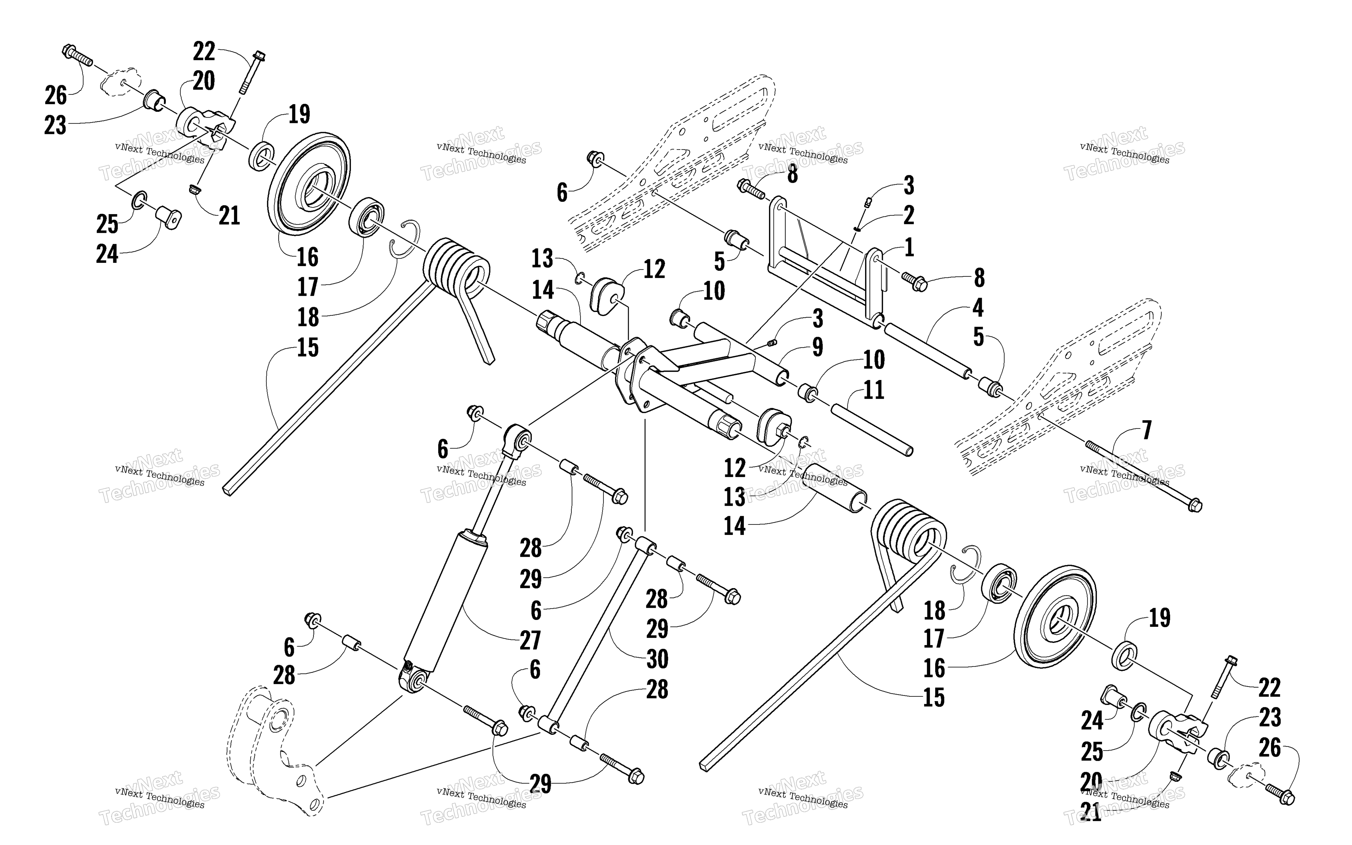 Задняя часть Suspension Rear Arm Assembly