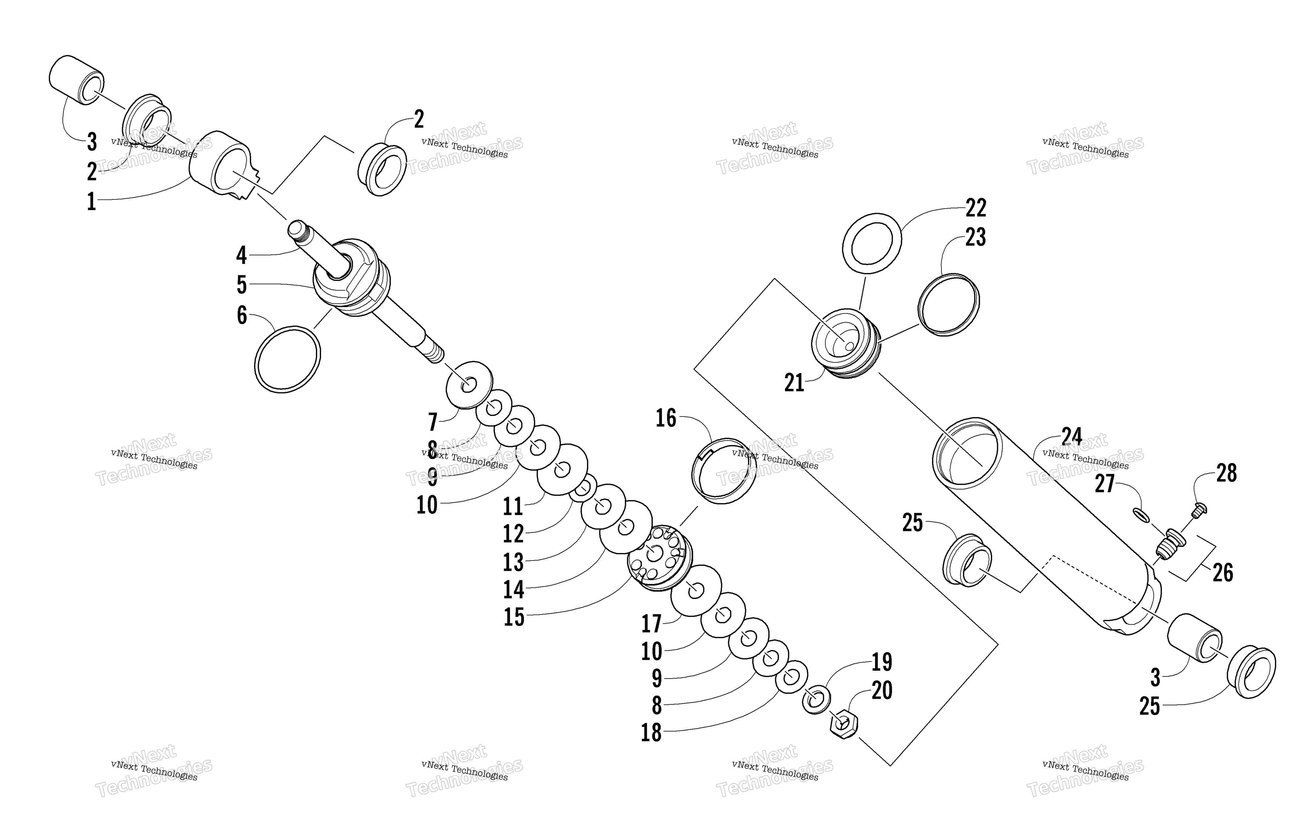 Задняя часть Suspension Rear Arm Shock Absorber