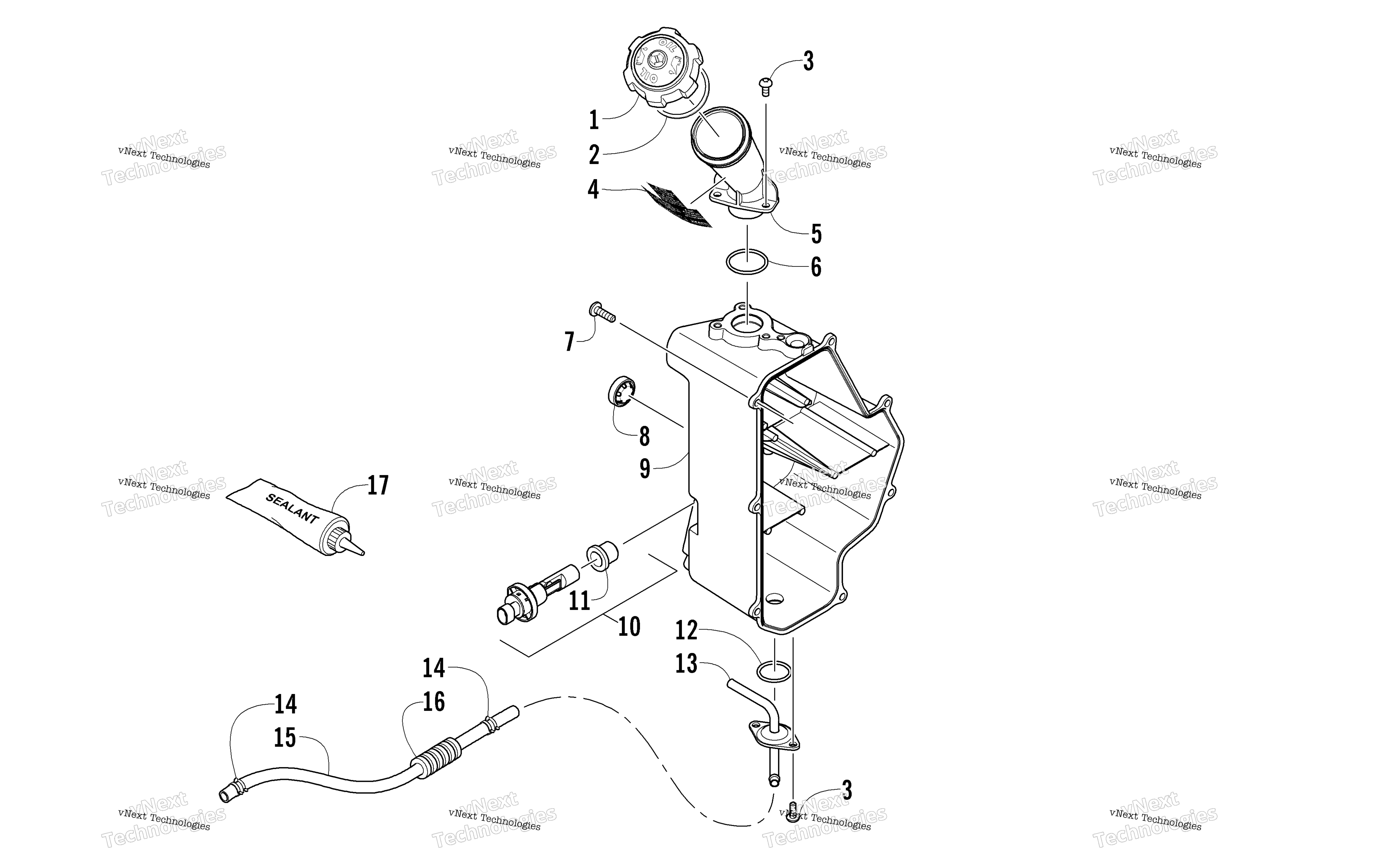 масляный Tank Assembly