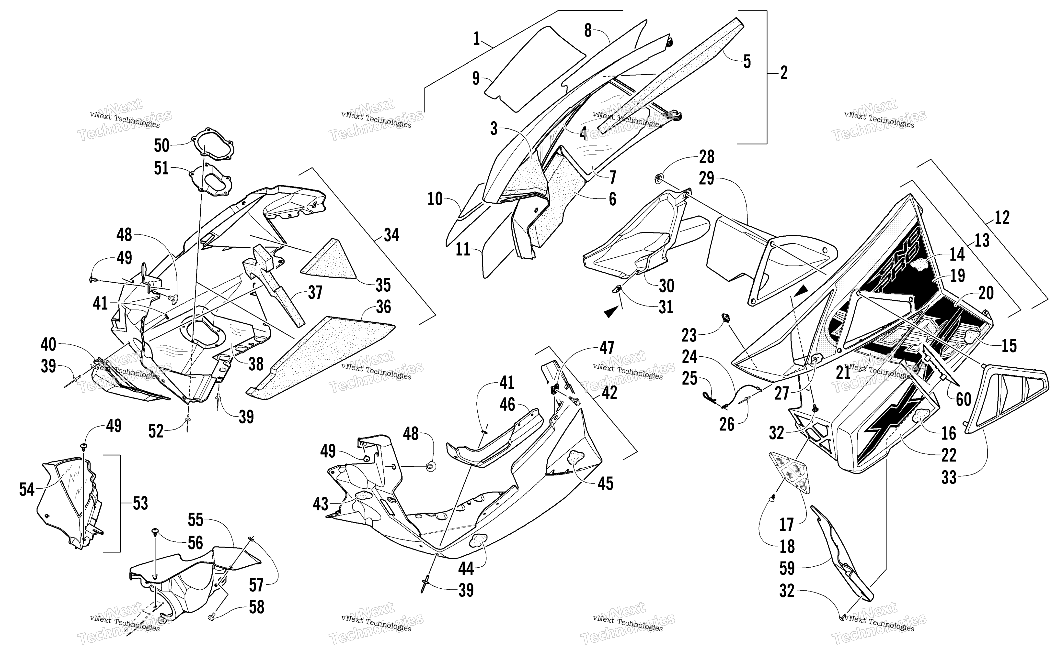 Skid Plate и Side панель узел