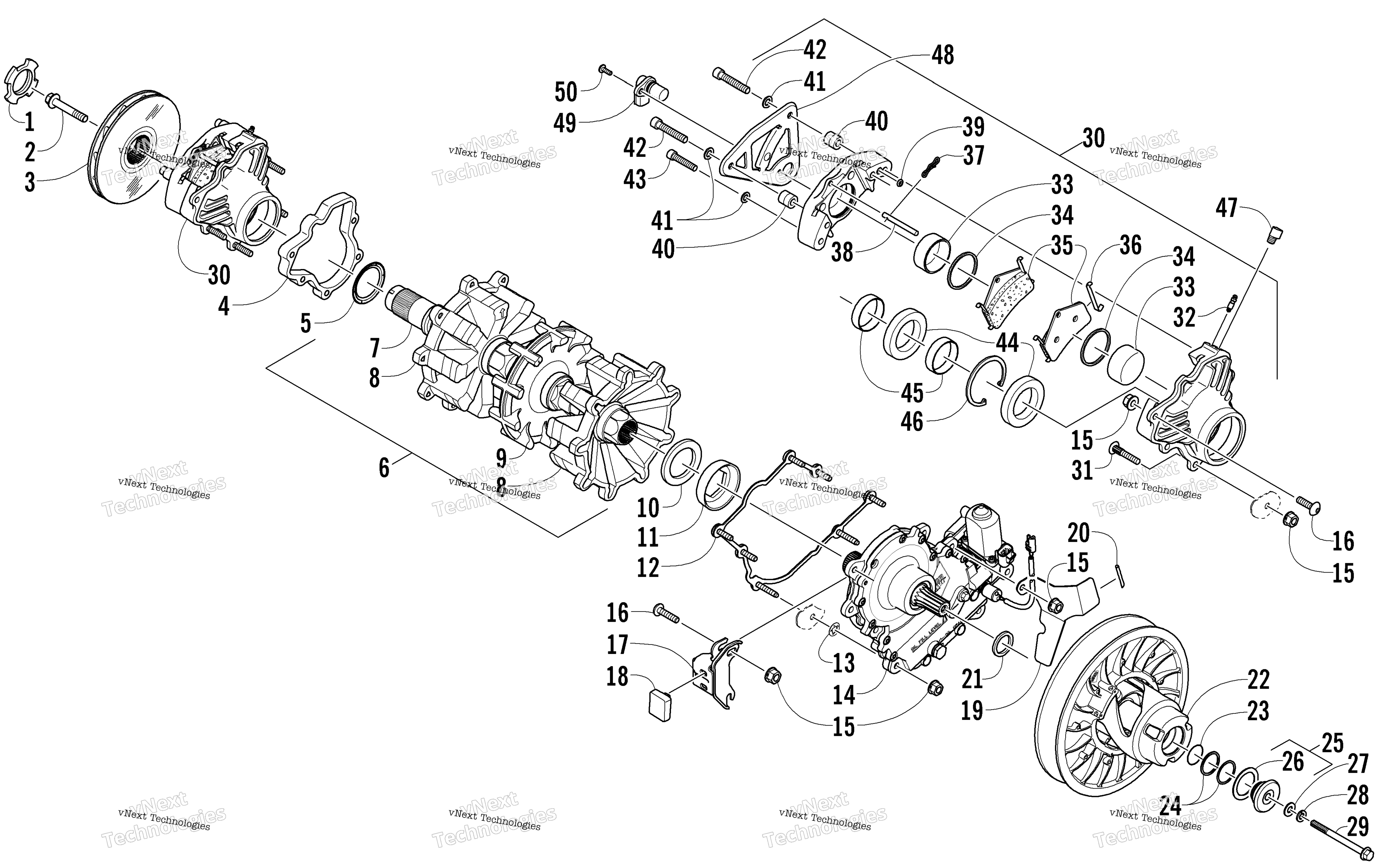 Привод Train Shaft And Brake Assemblies