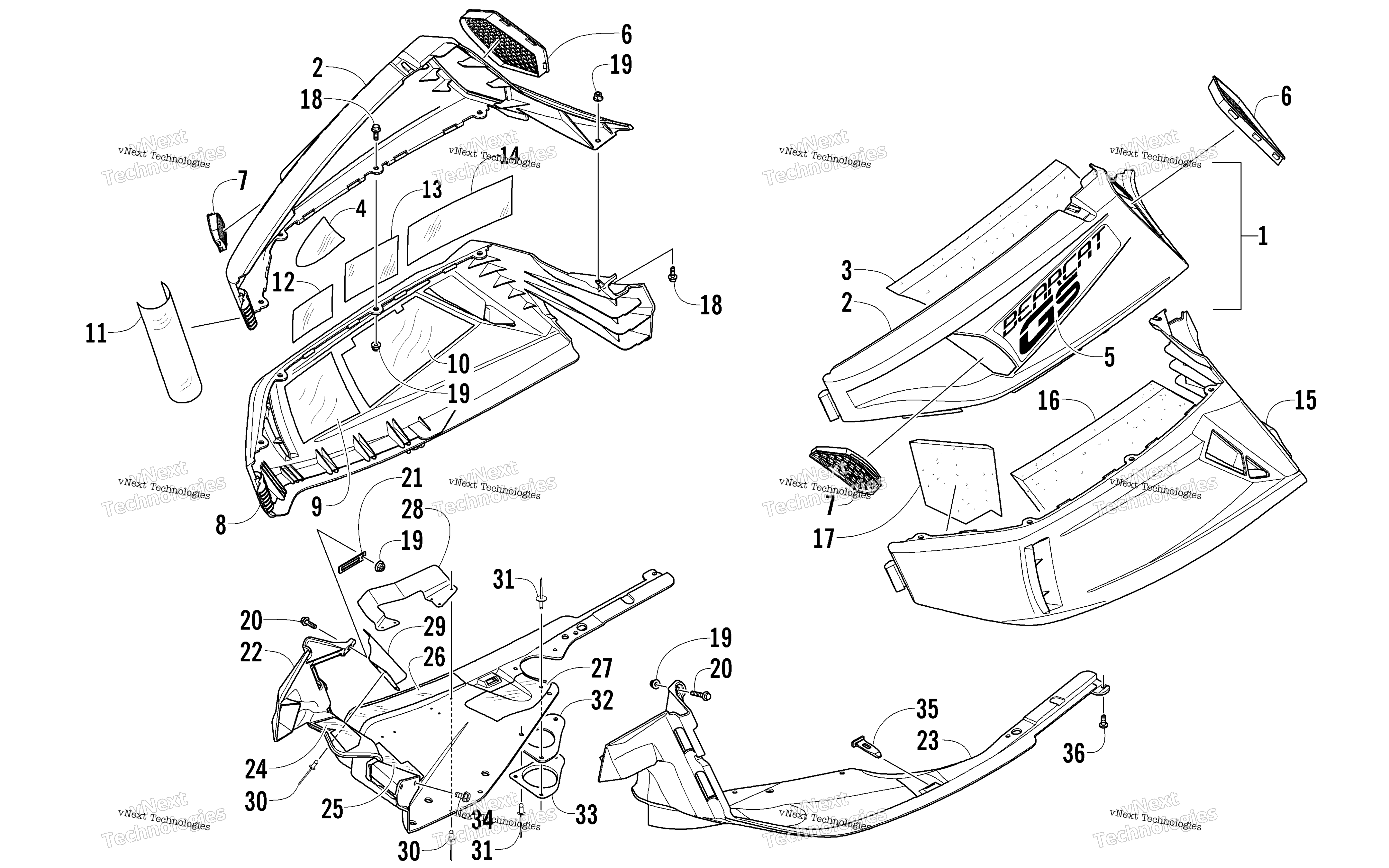 Skid Plate и Side панель узел