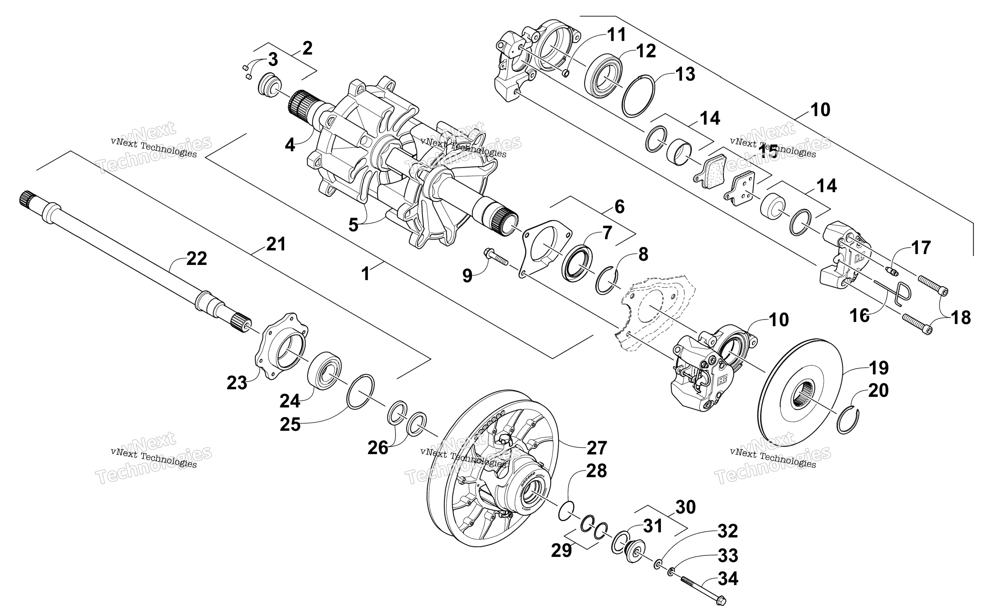 Привод Train Shafts And Brake Assemblies