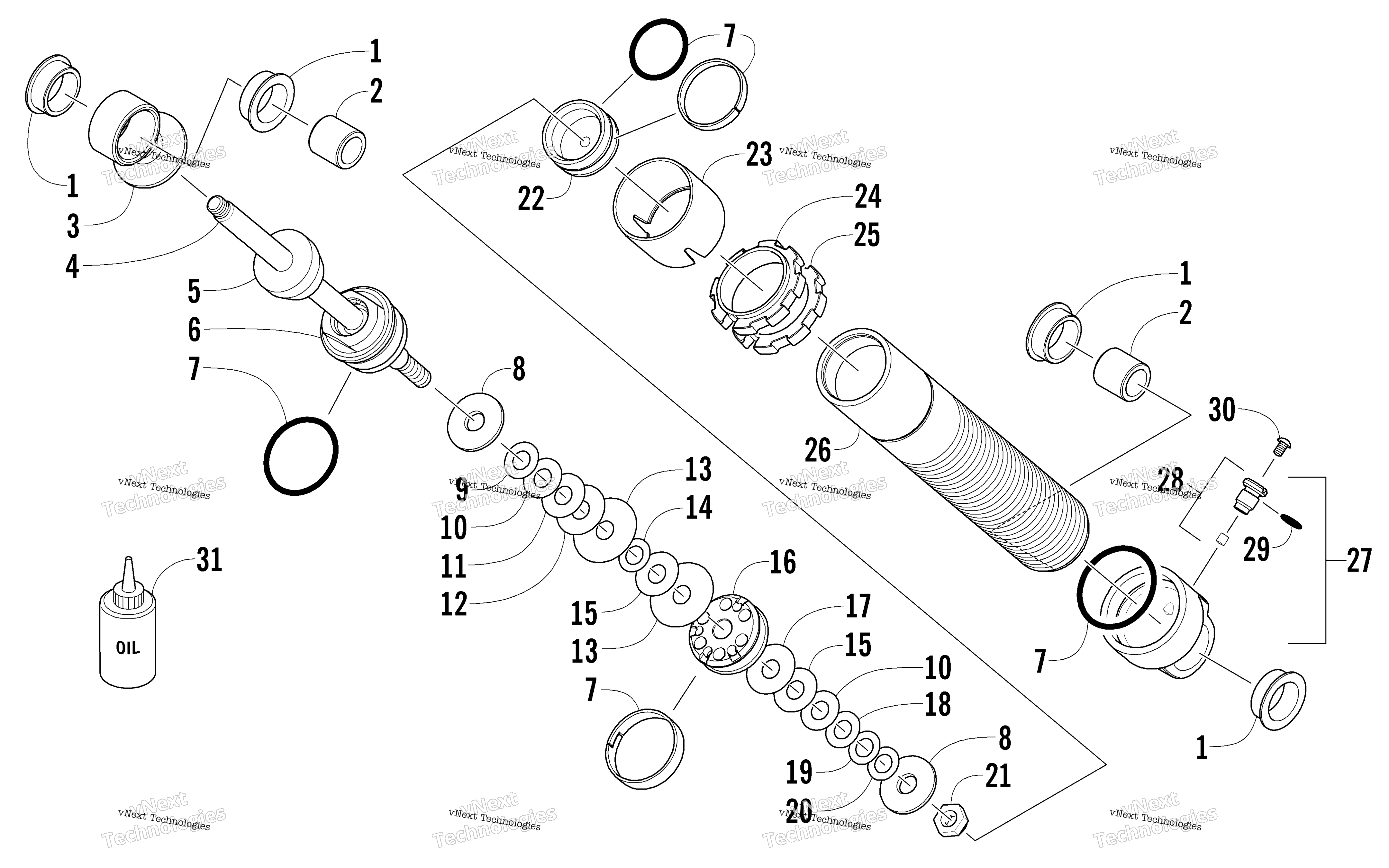 Задняя часть Suspension Rear Arm Shock Absorber