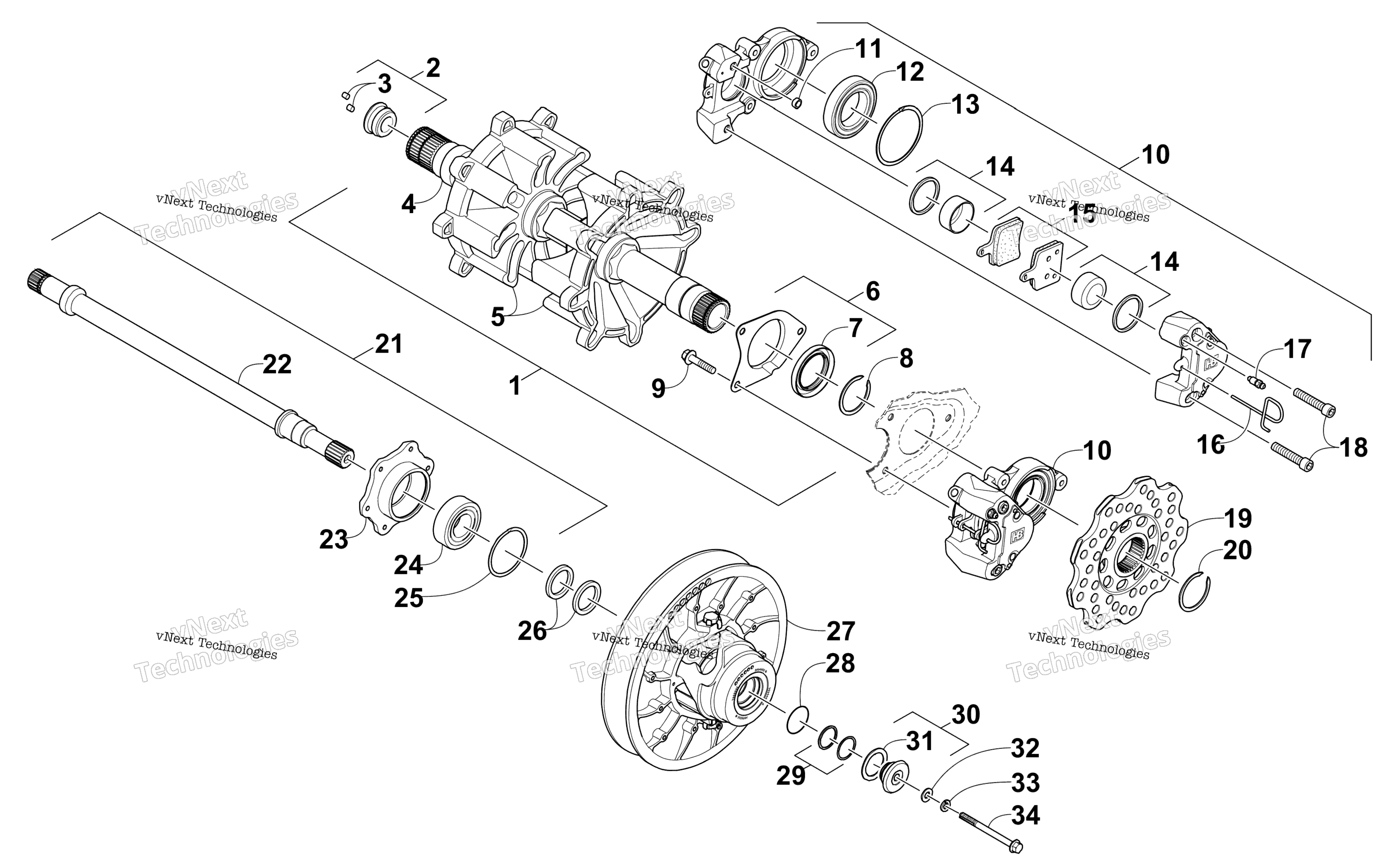 Привод Train Shafts And Brake Assemblies