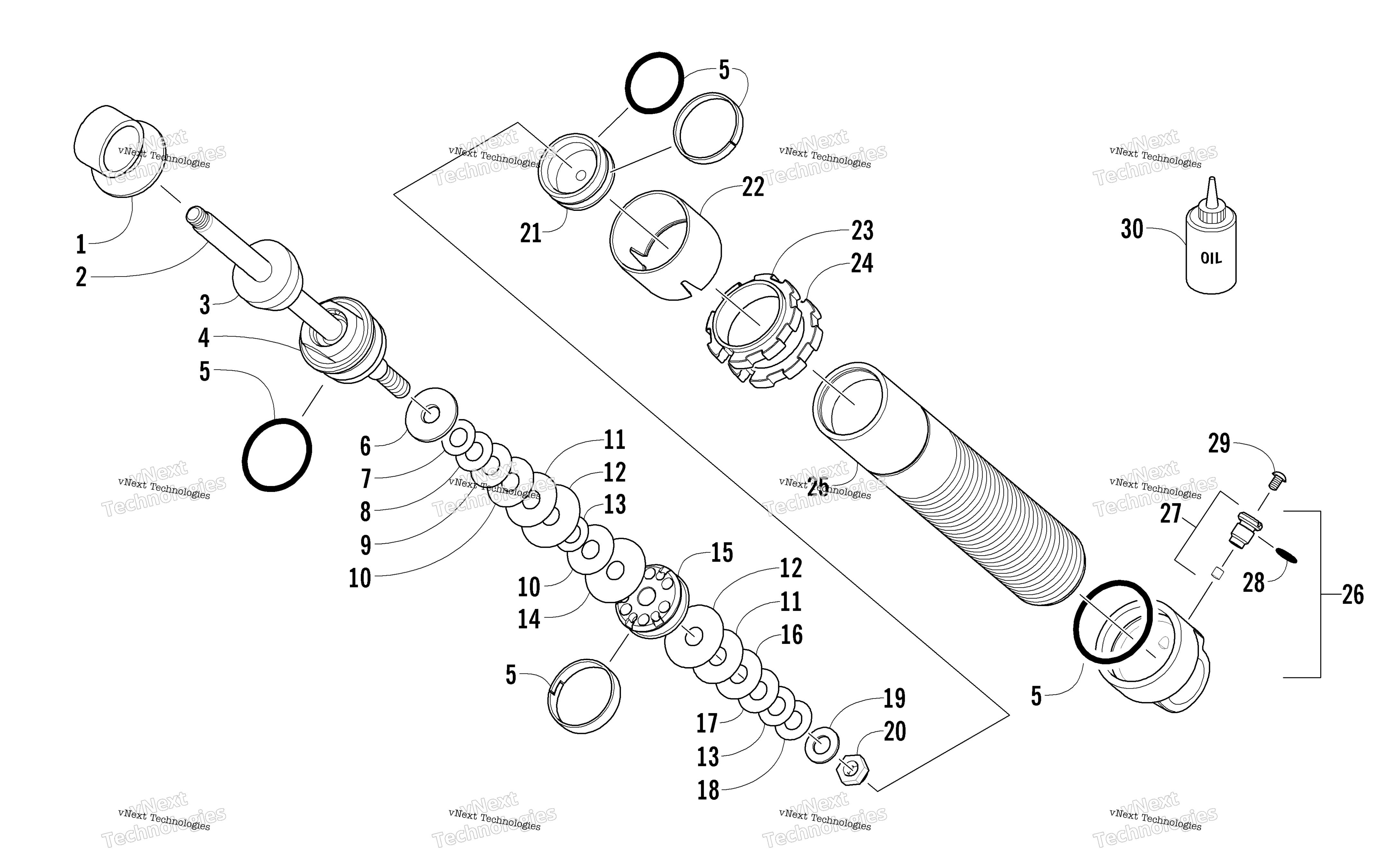 Передняя часть Suspension Shock Absorber