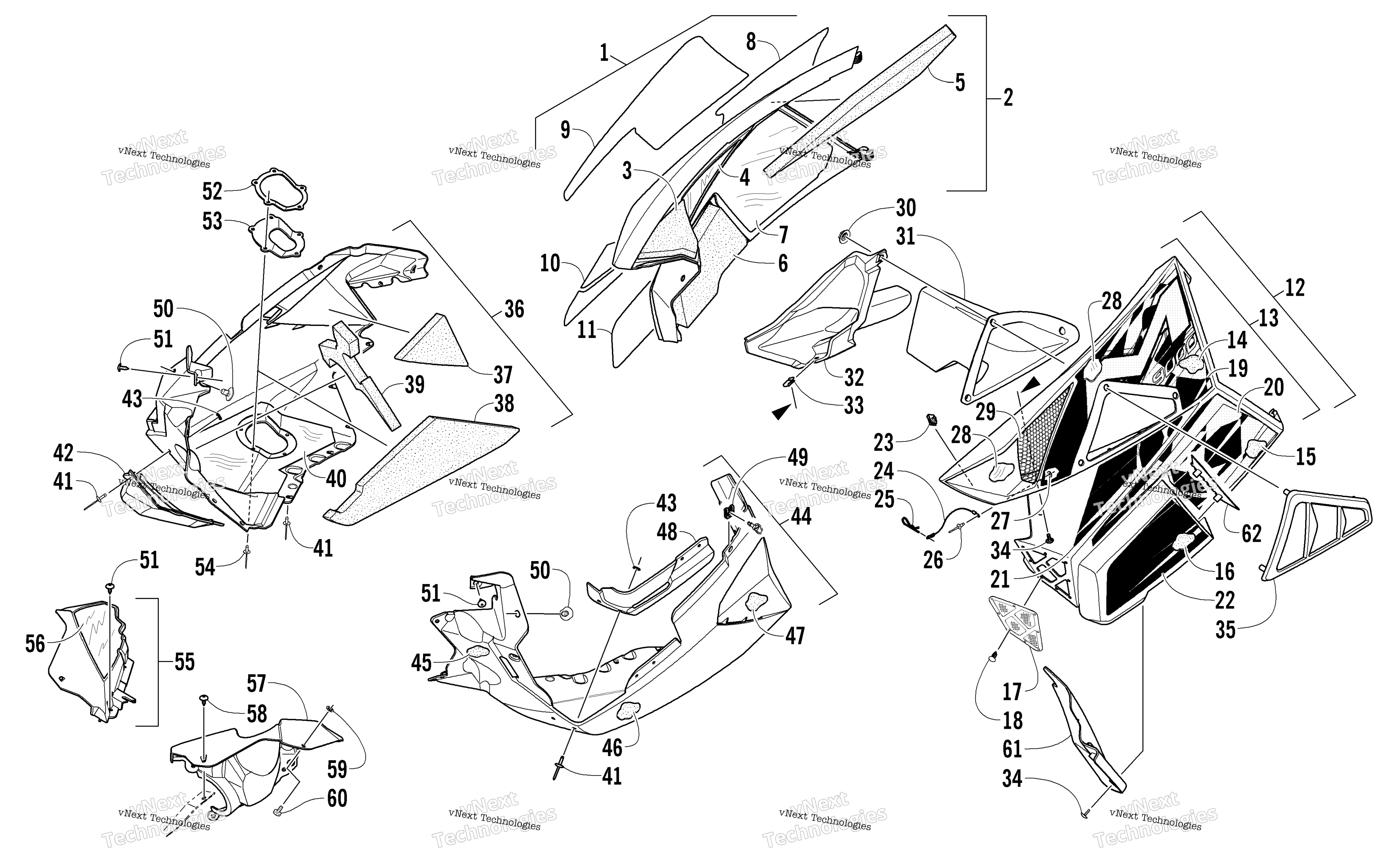 Skid Plate и Side панель узел