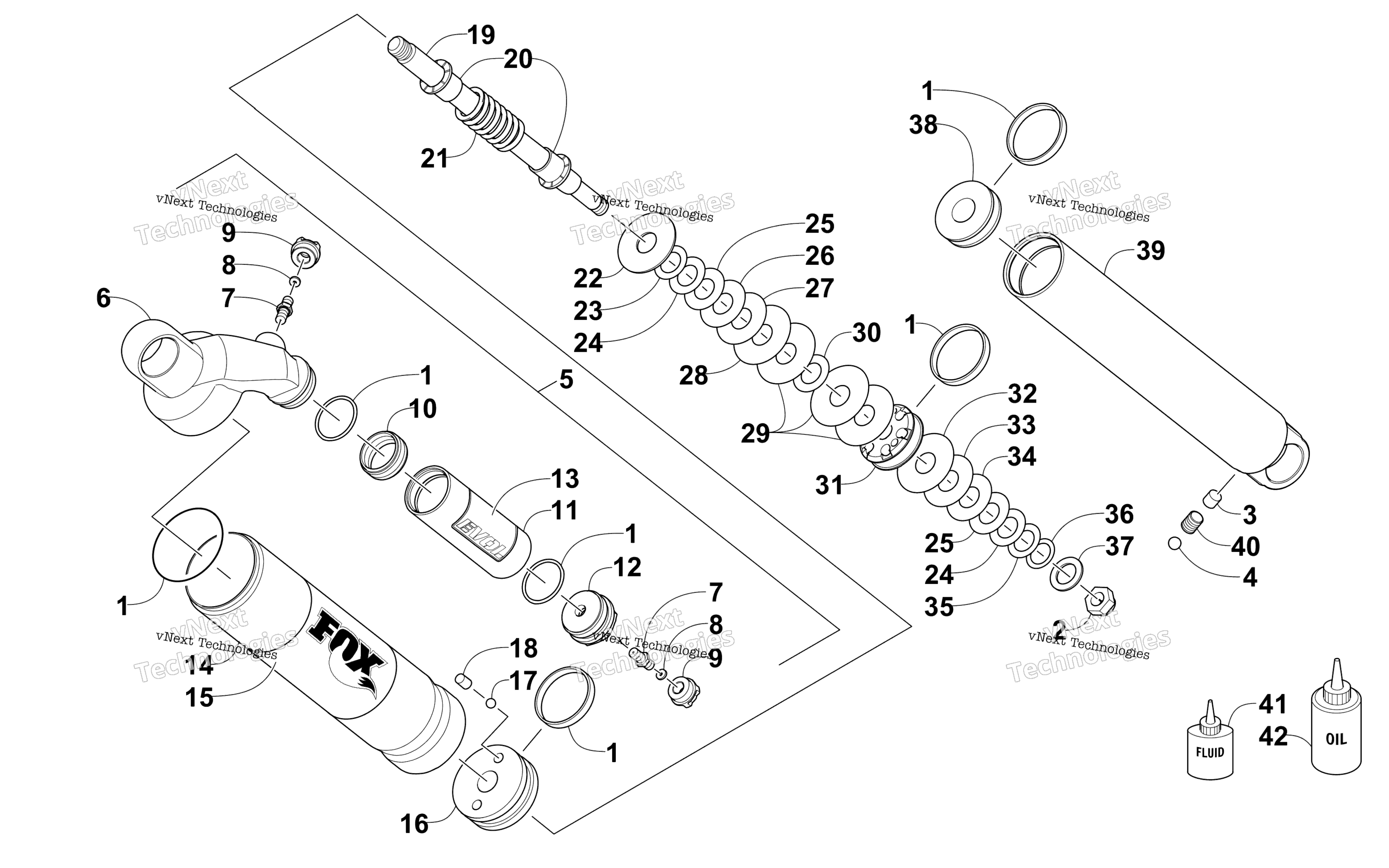 Передняя часть Suspension Shock Absorber
