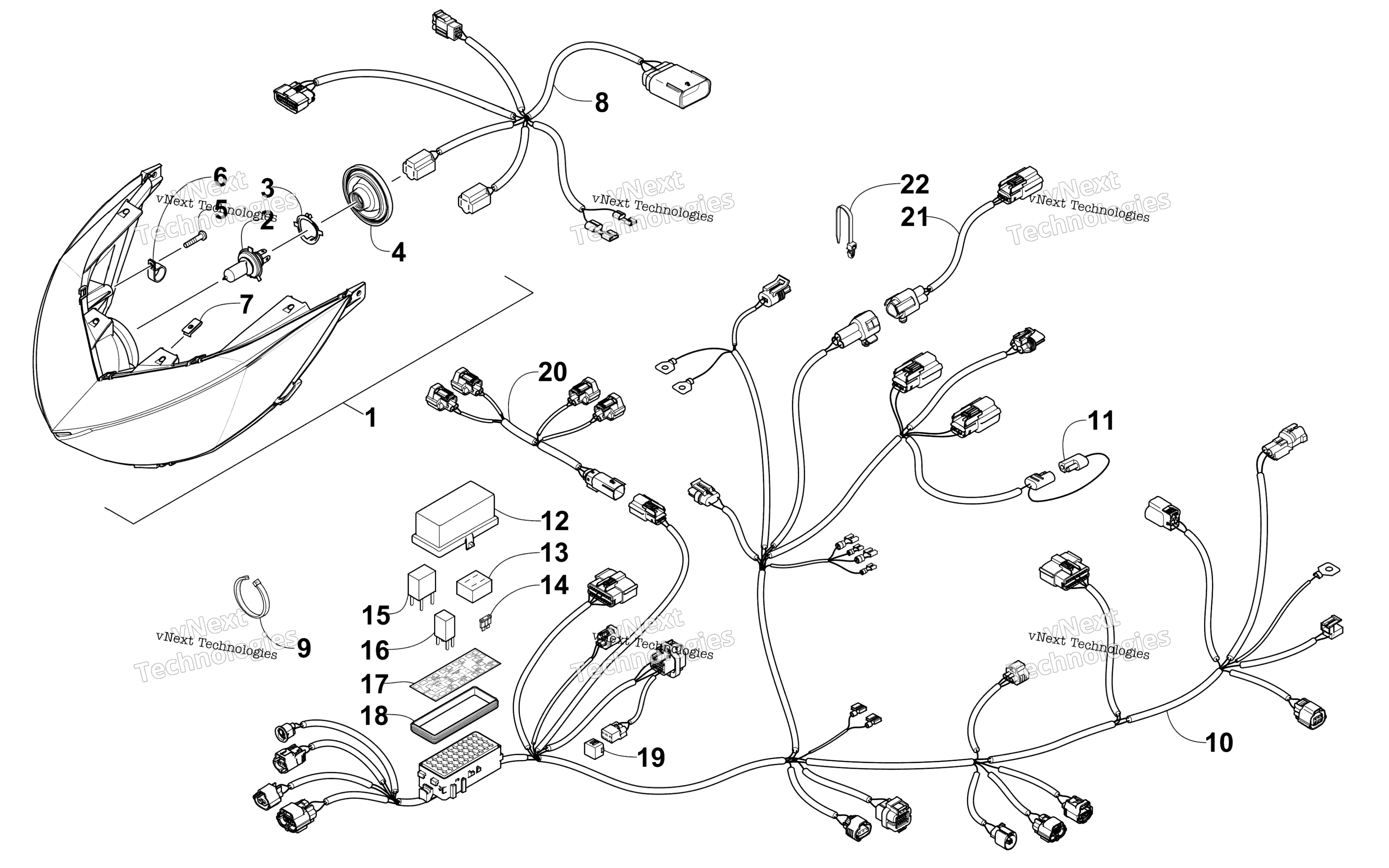 Фара And Wiring Assemblies