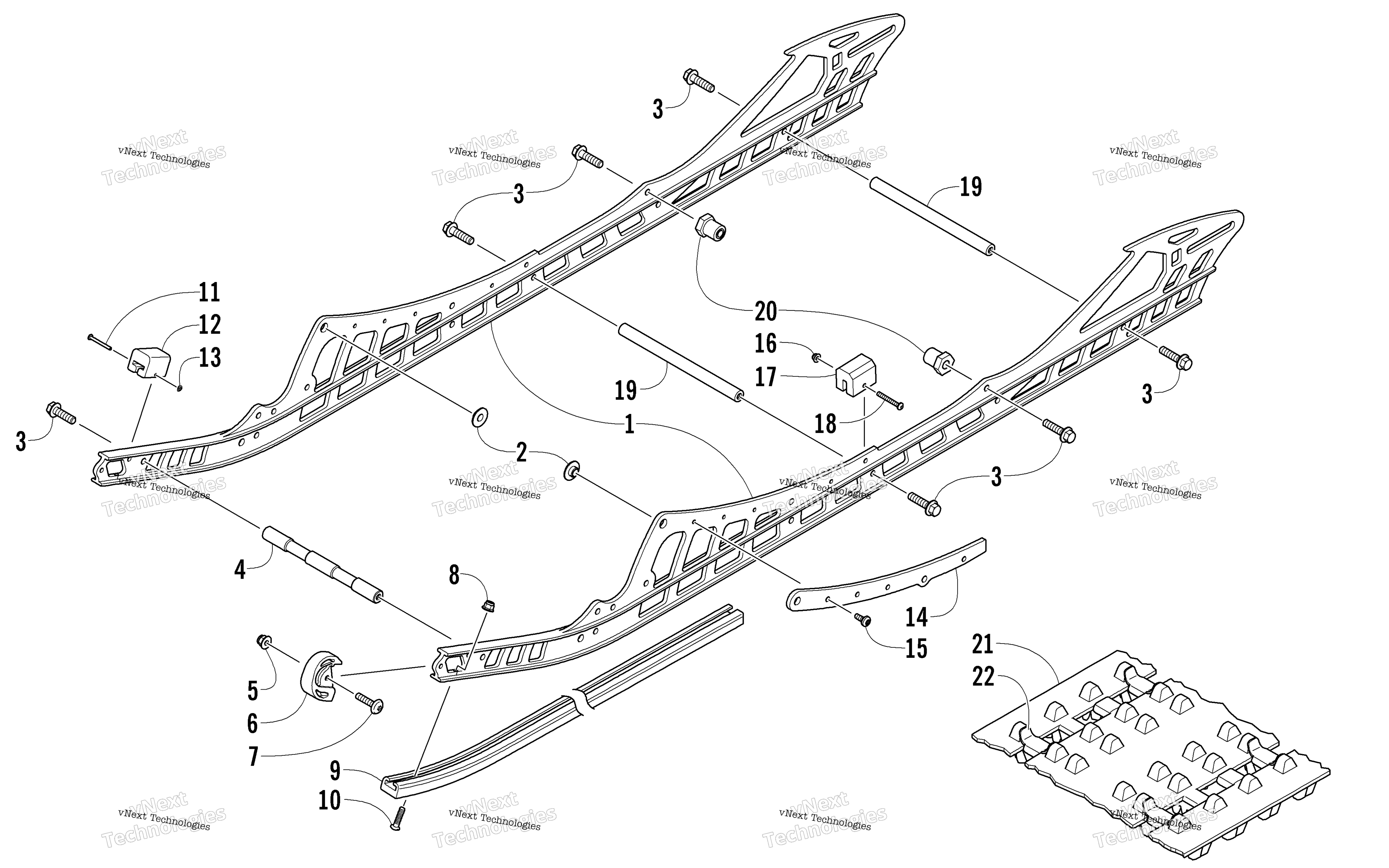 Slide Rail и Track узел
