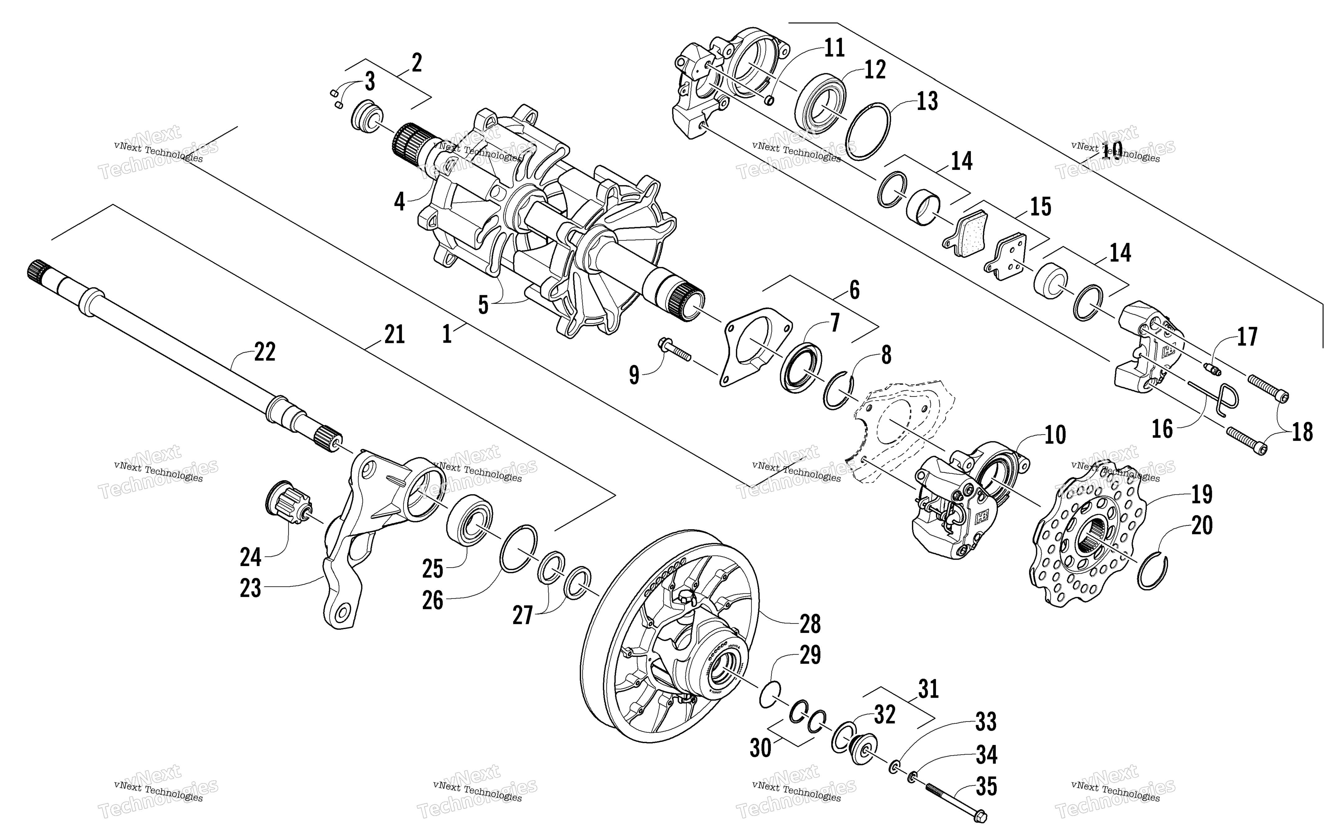 Привод Train Shafts And Brake Assemblies