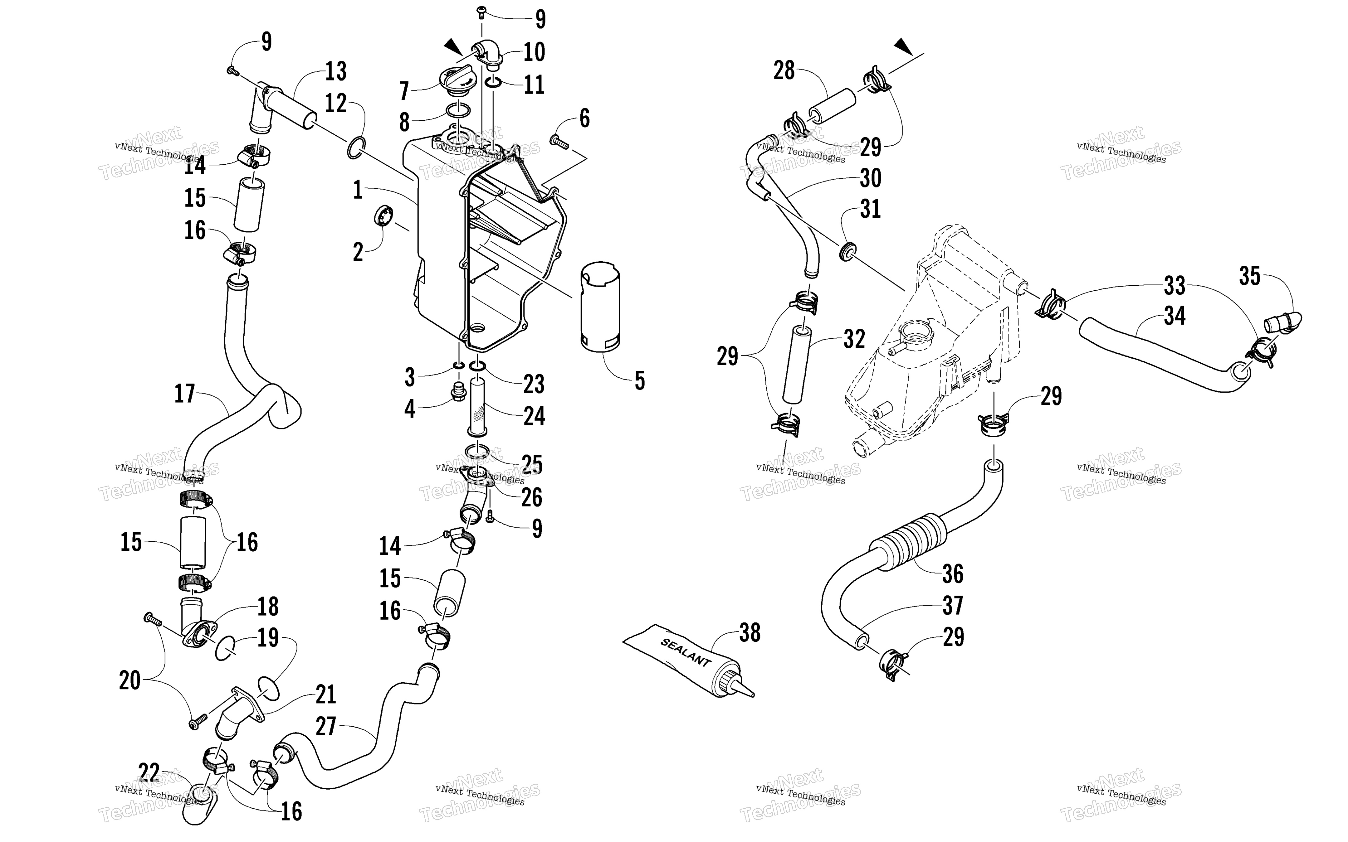 масляный Tank Assembly