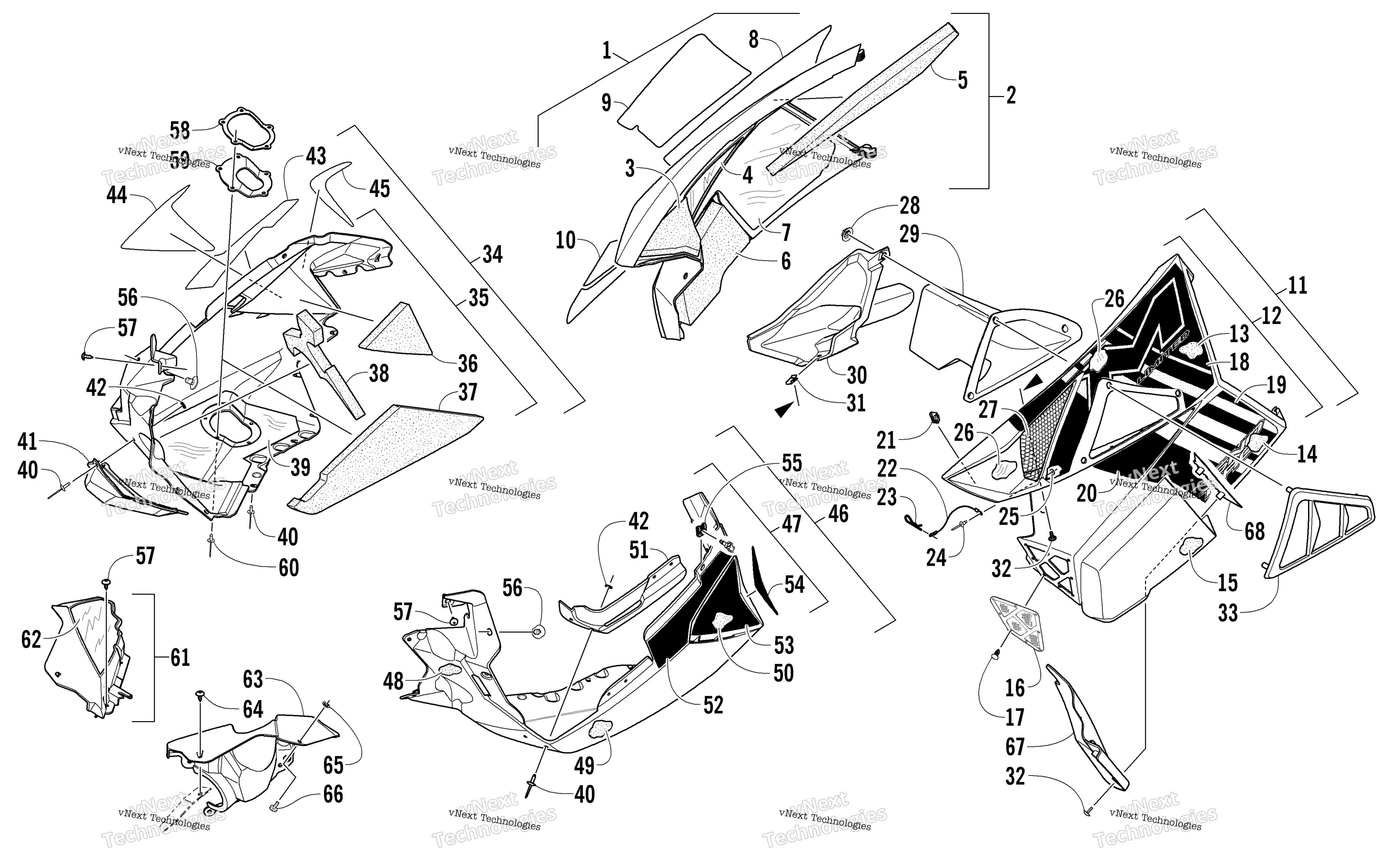Skid Plate и Side панель узел