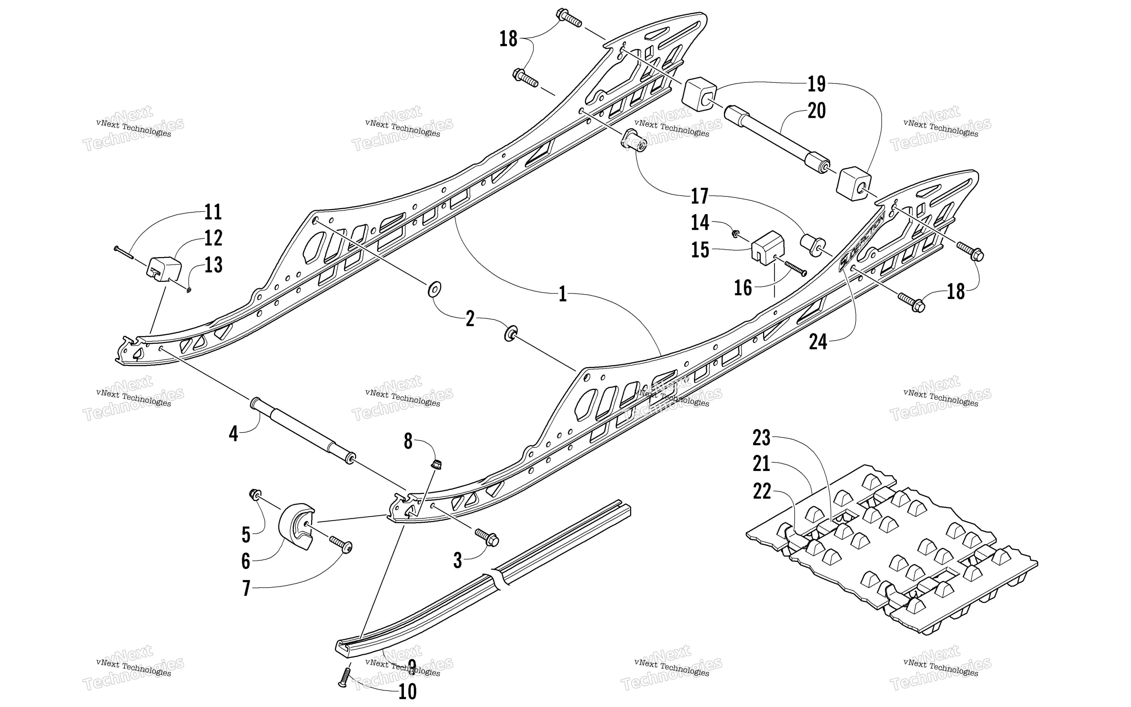 Slide Rail и Track узел