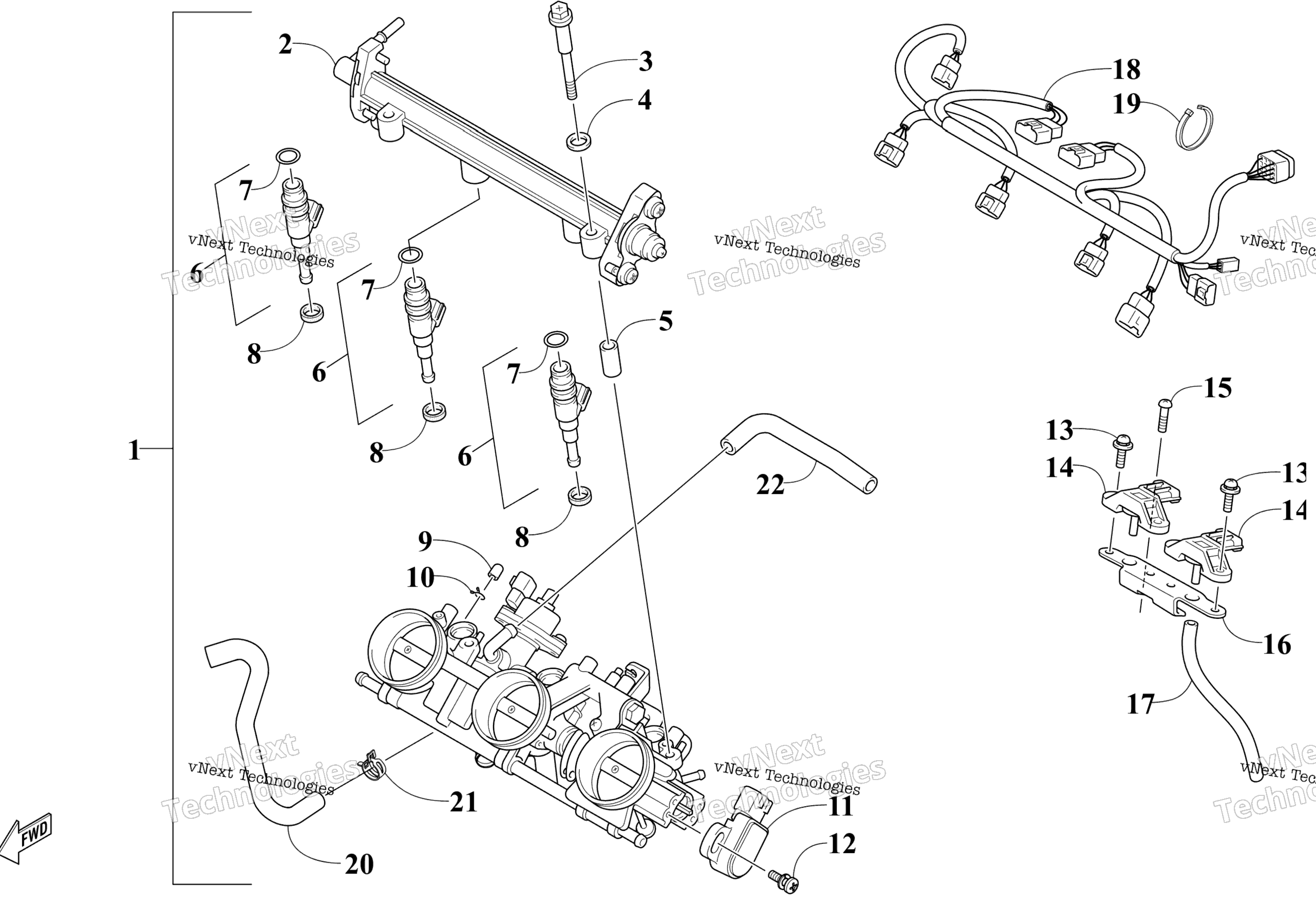 Дроссель Body Assembly