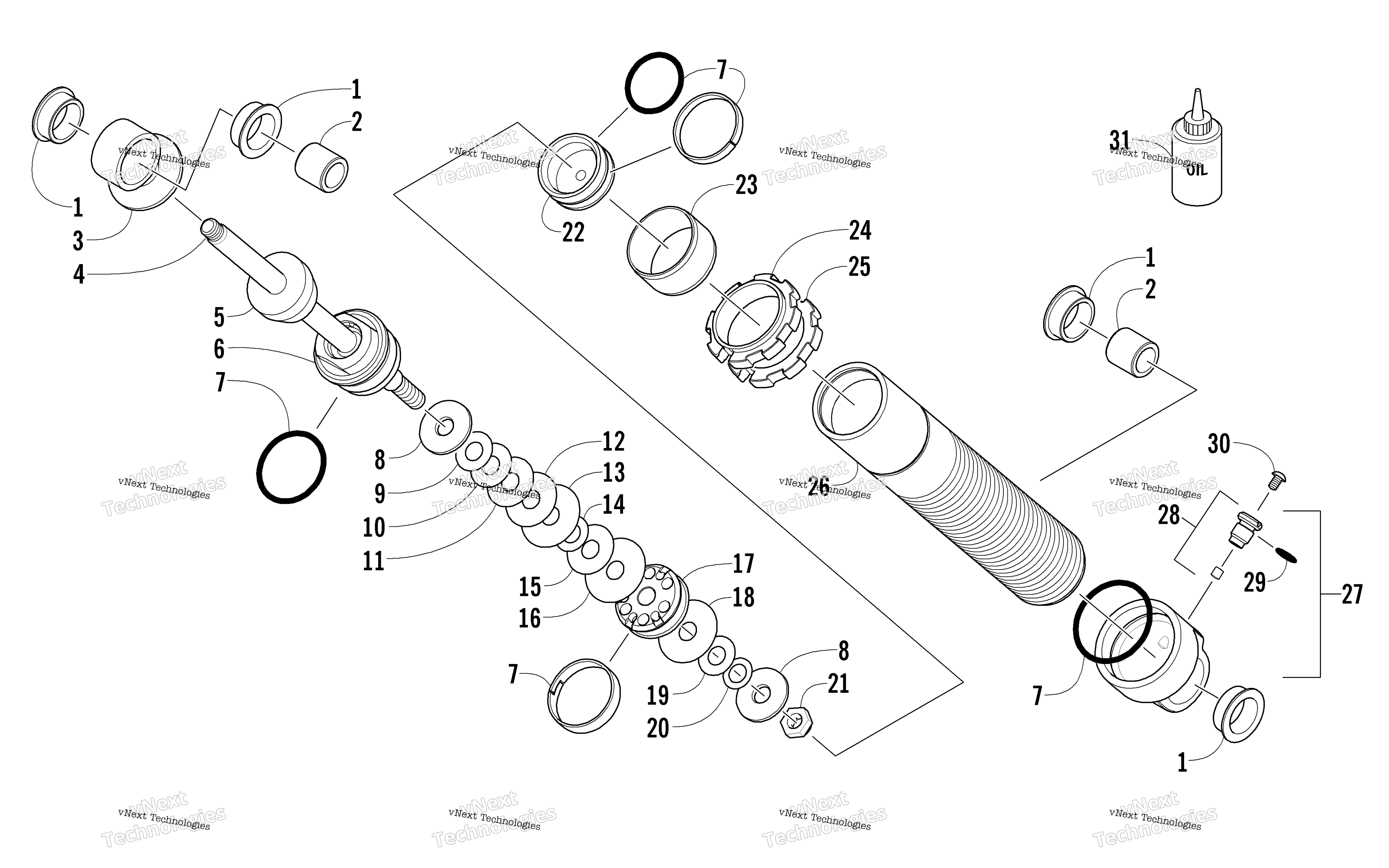 Передняя часть Suspension Shock Absorber