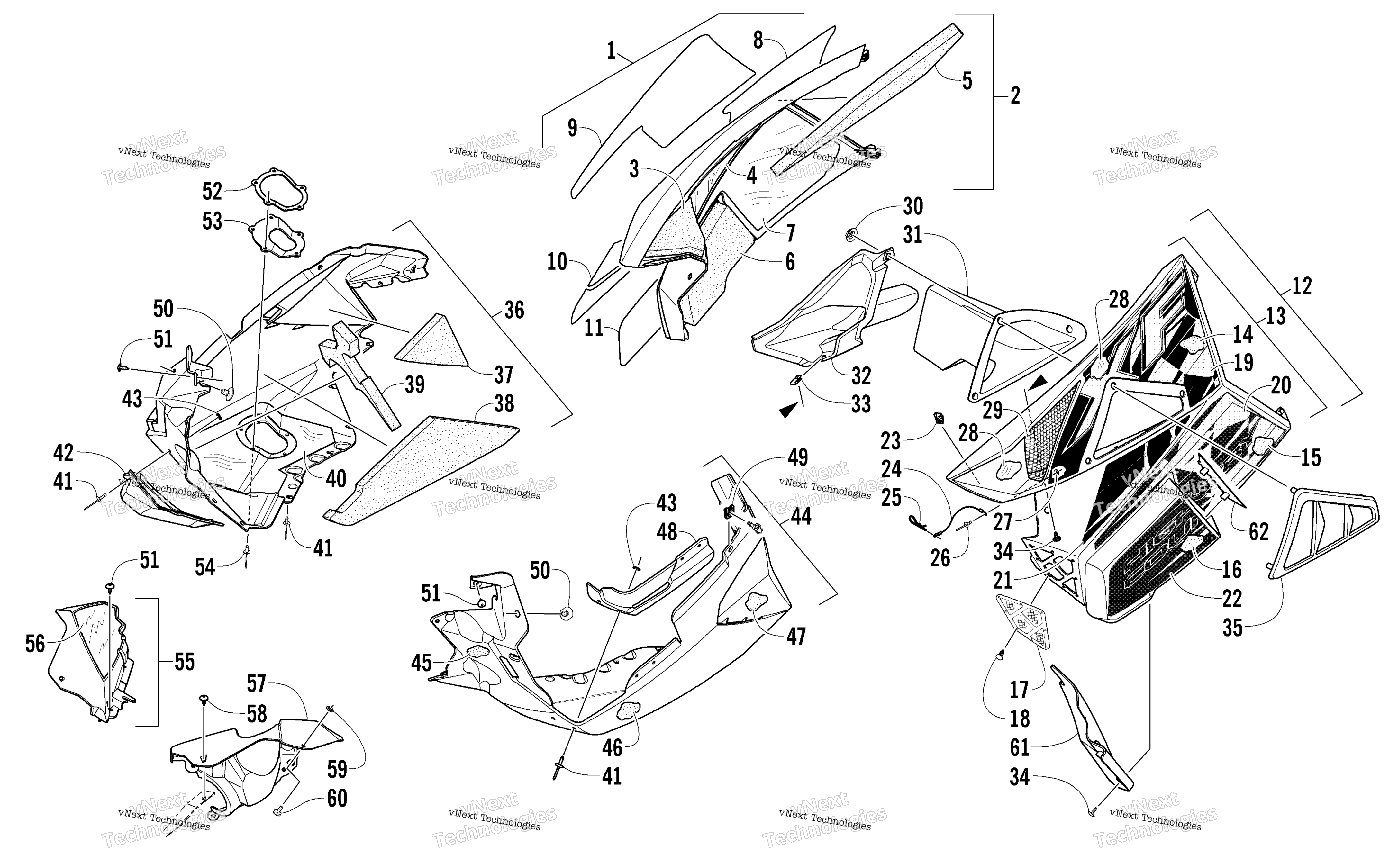 Skid Plate и Side панель узел