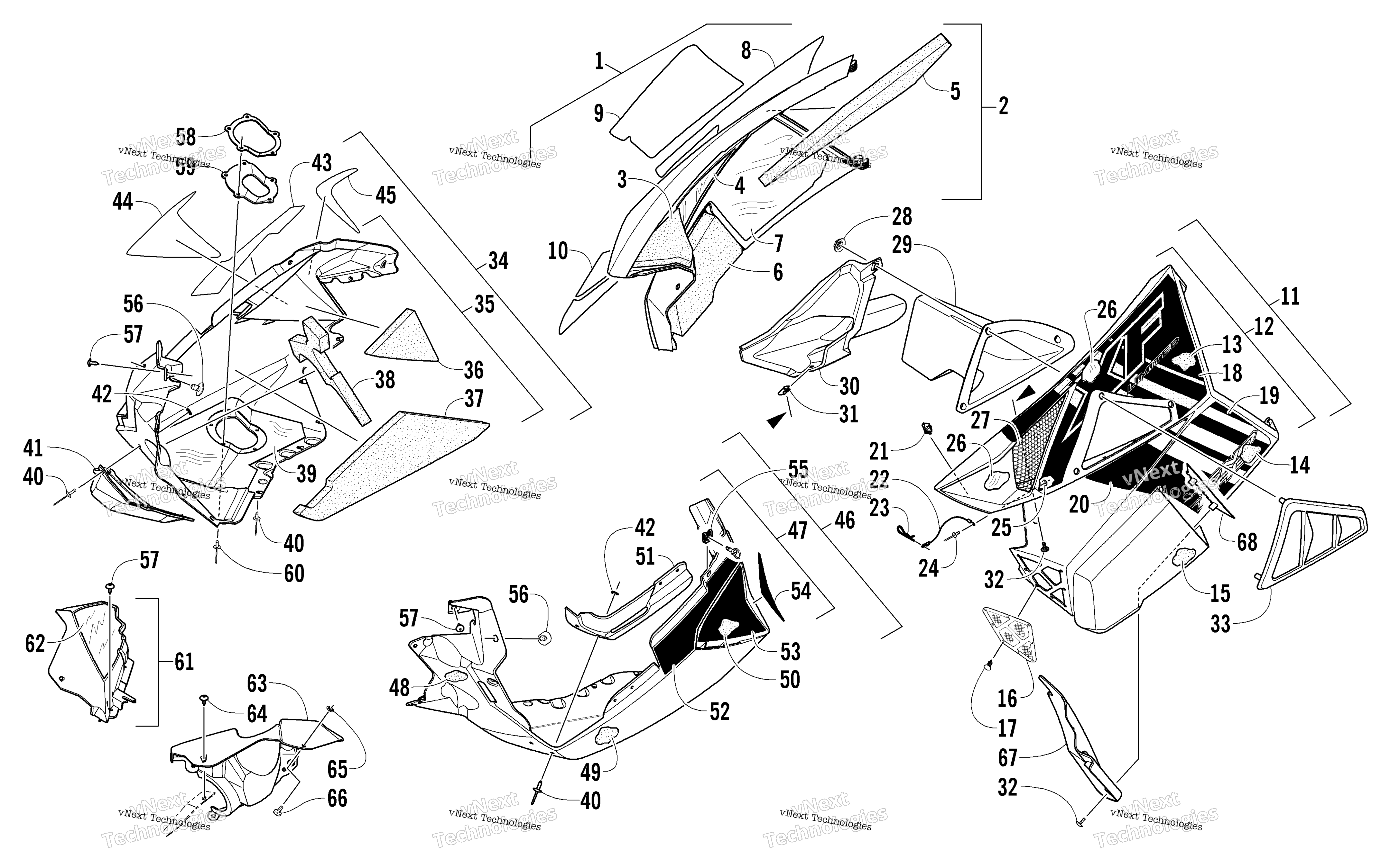 Skid Plate и Side панель узел