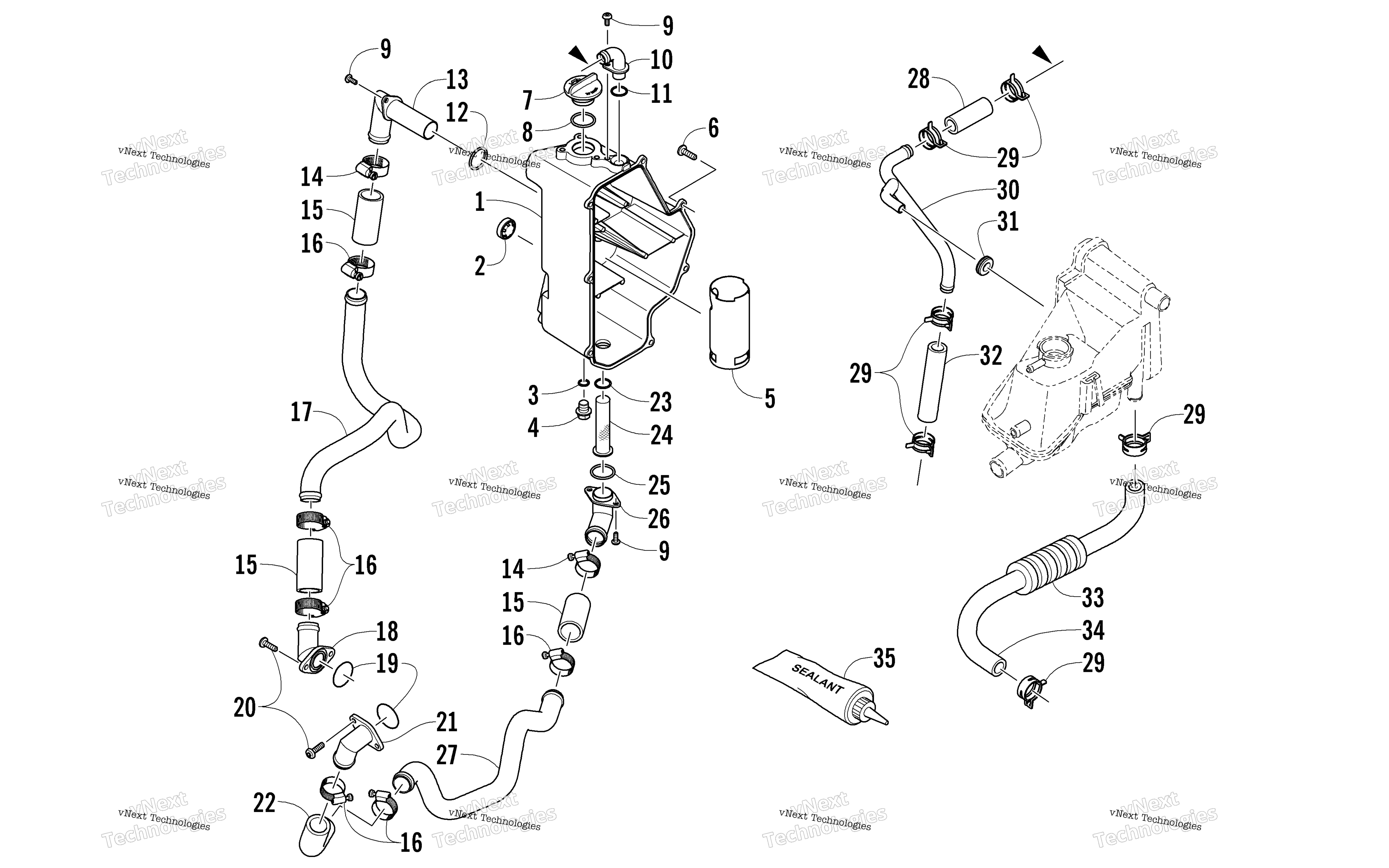 масляный Tank Assembly