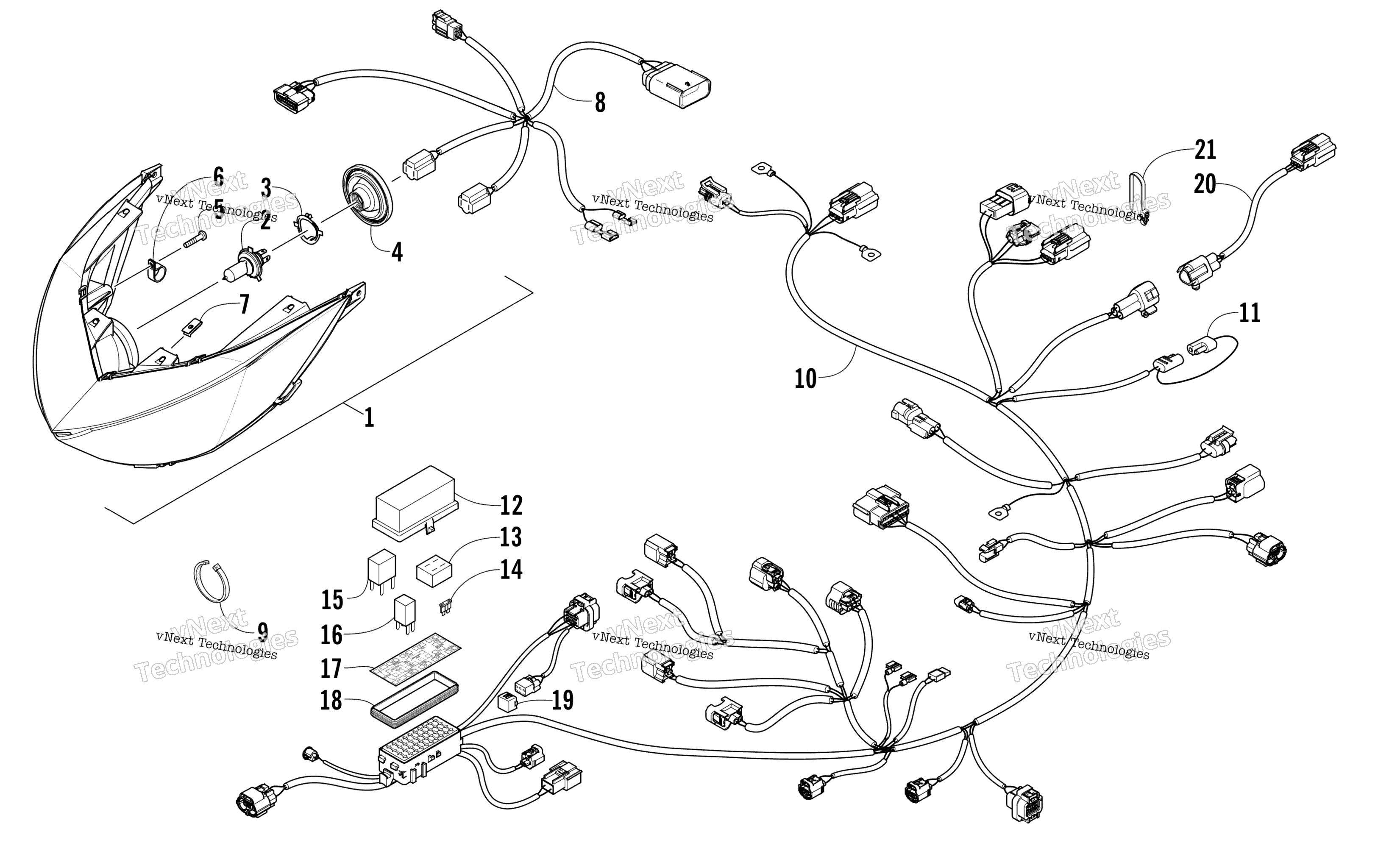 Фара And Wiring Assemblies