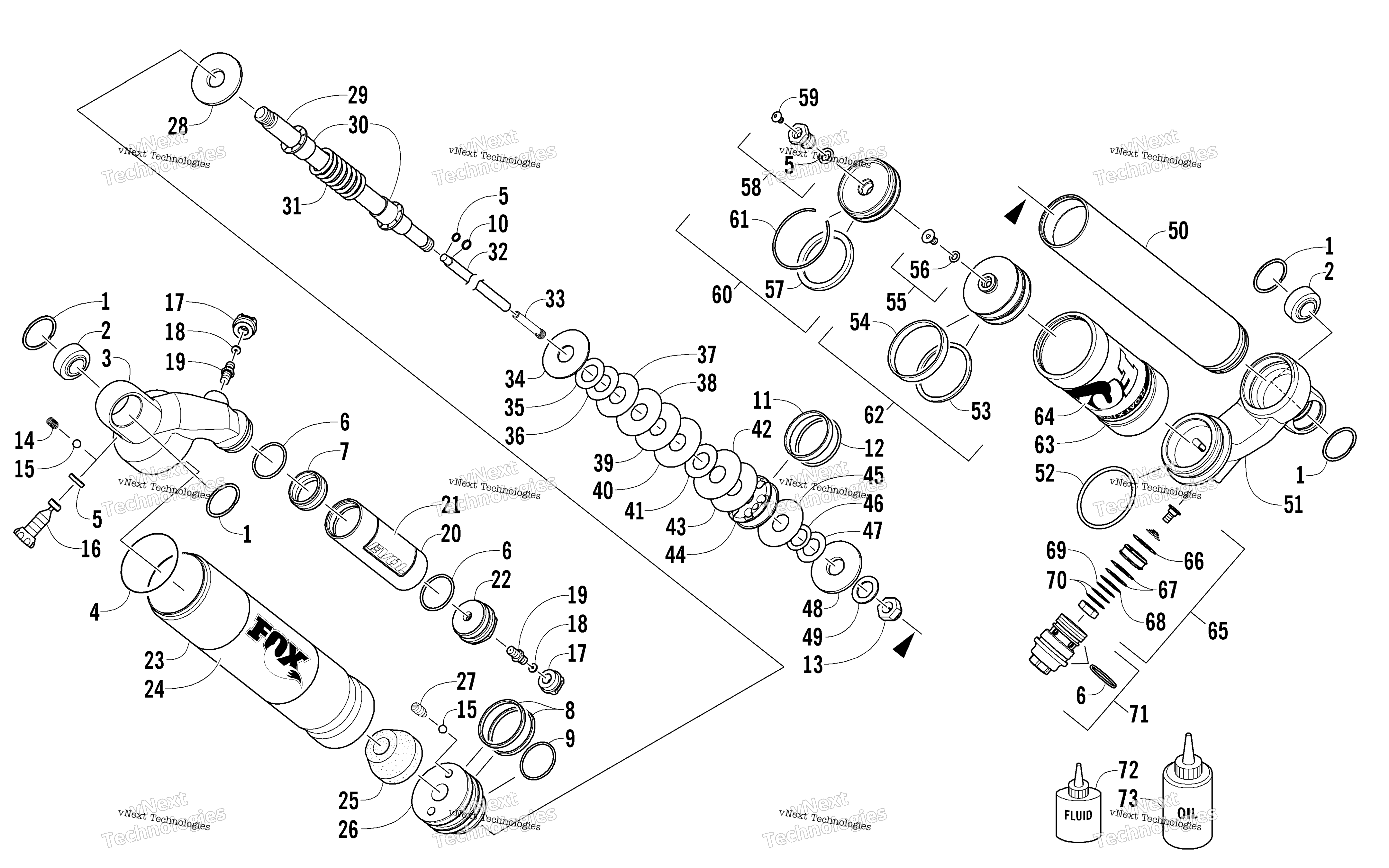 Передняя часть Suspension Shock Absorber