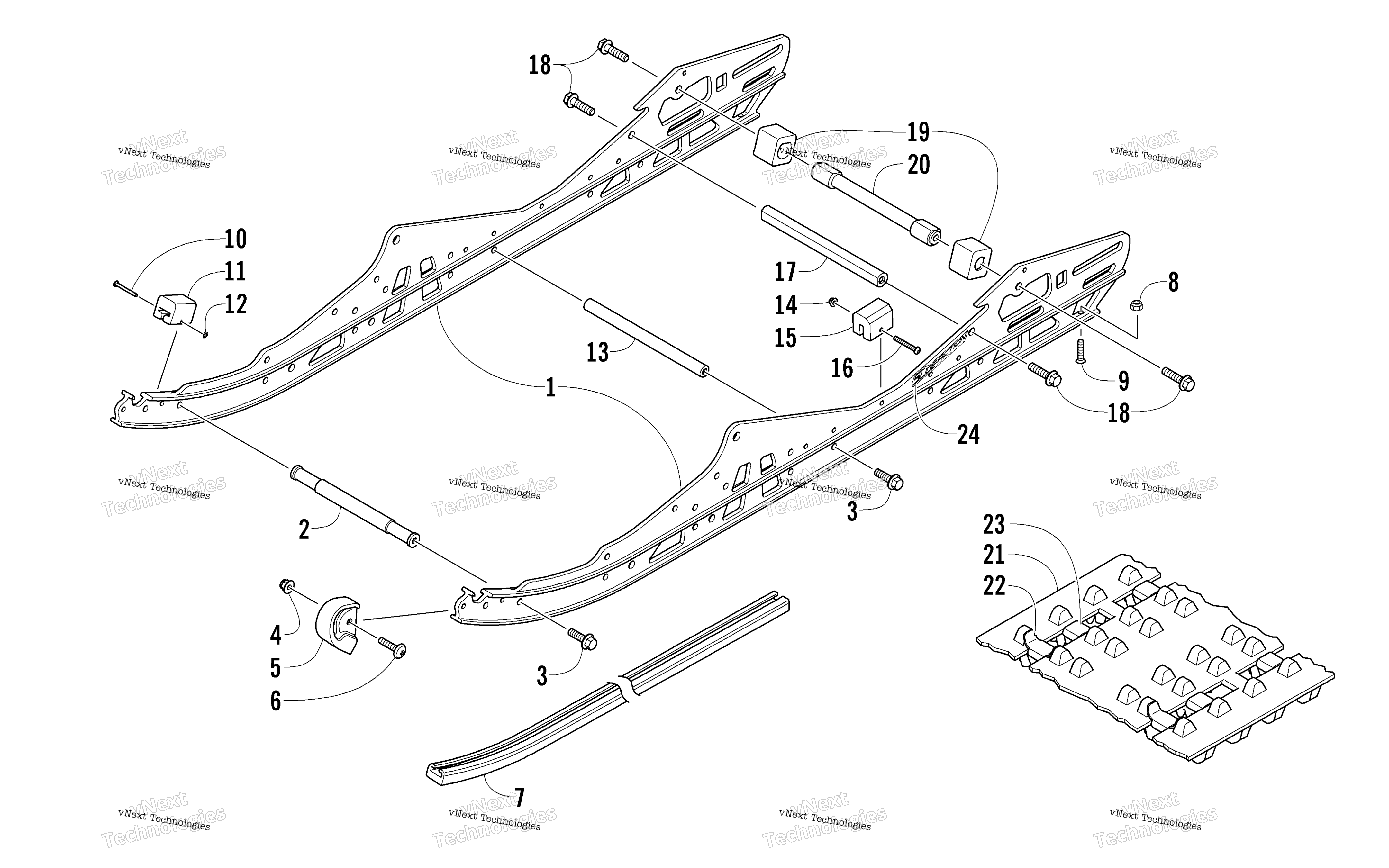 Slide Rail и Track узел