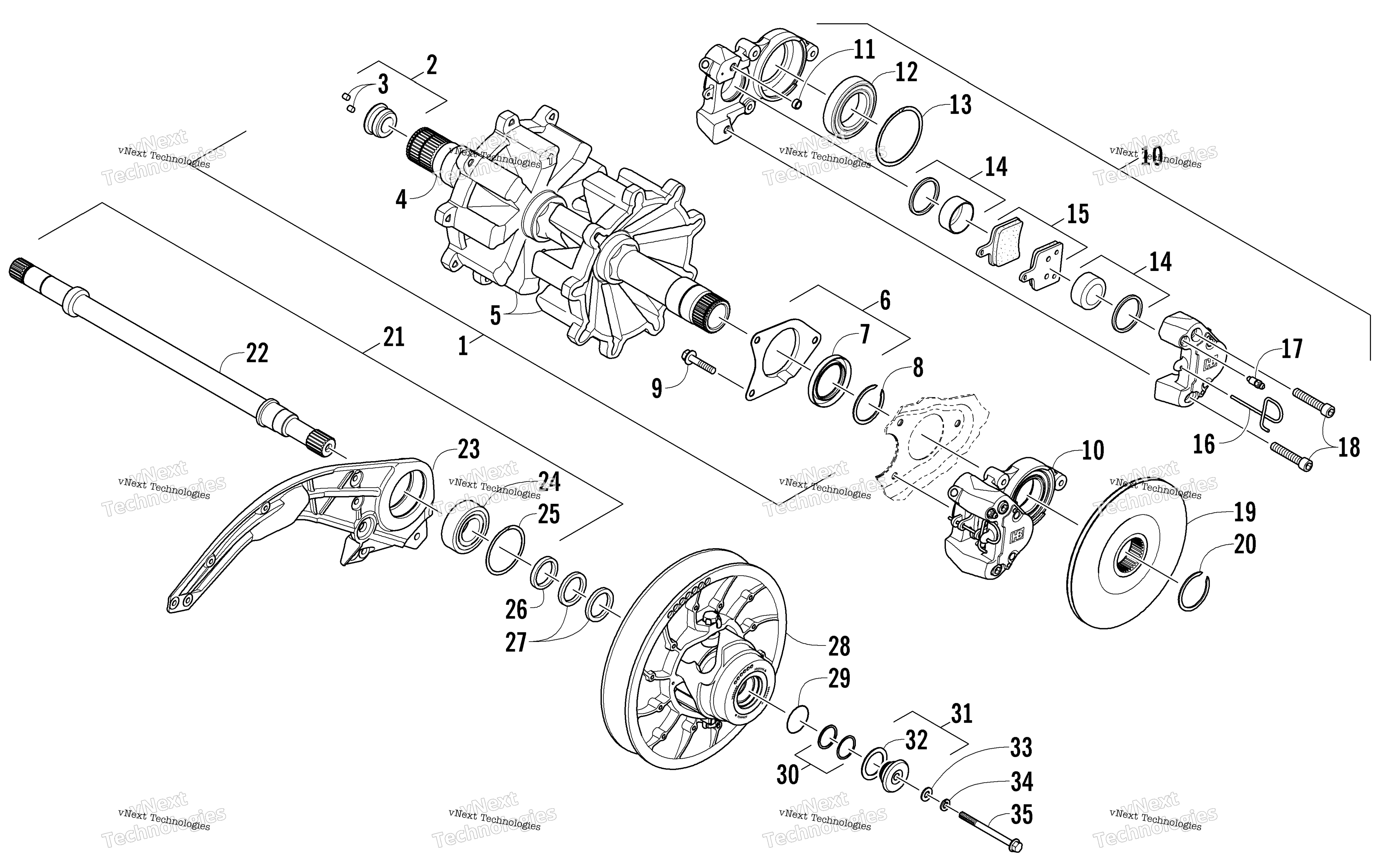 Привод Train Shafts And Brake Assemblies