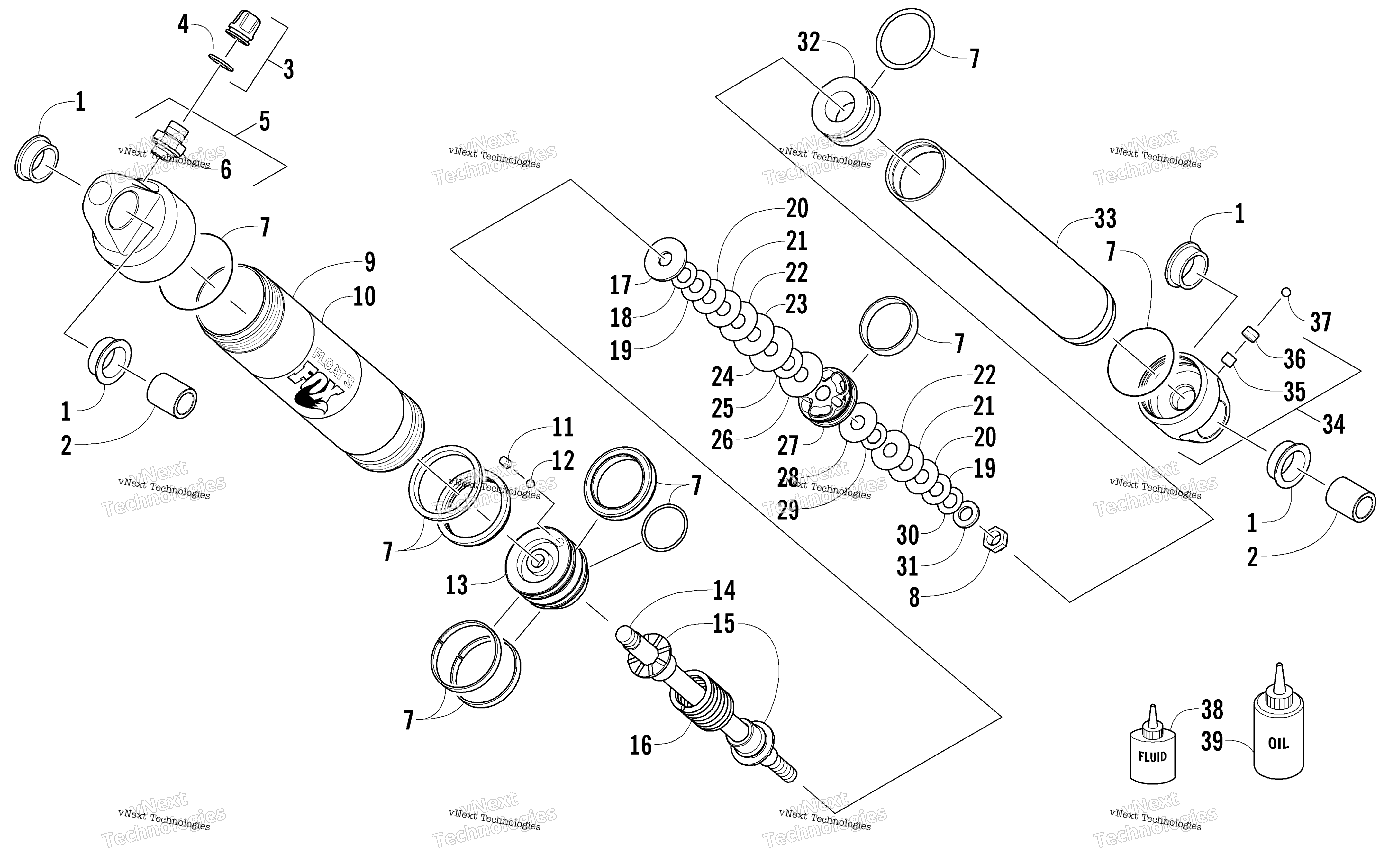 Передняя часть Suspension Shock Absorber