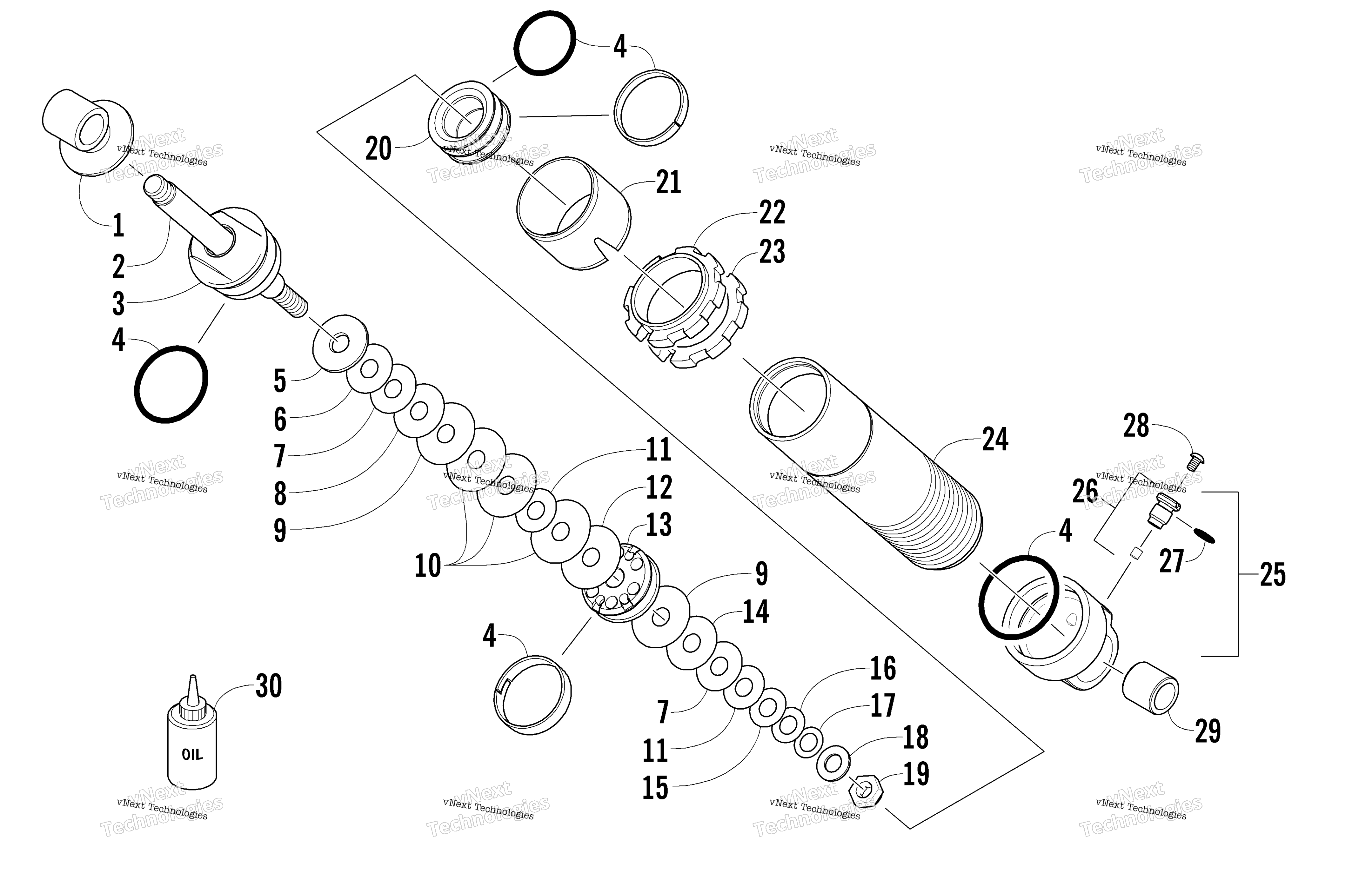 Задняя часть Suspension Front Arm Shock Absorber