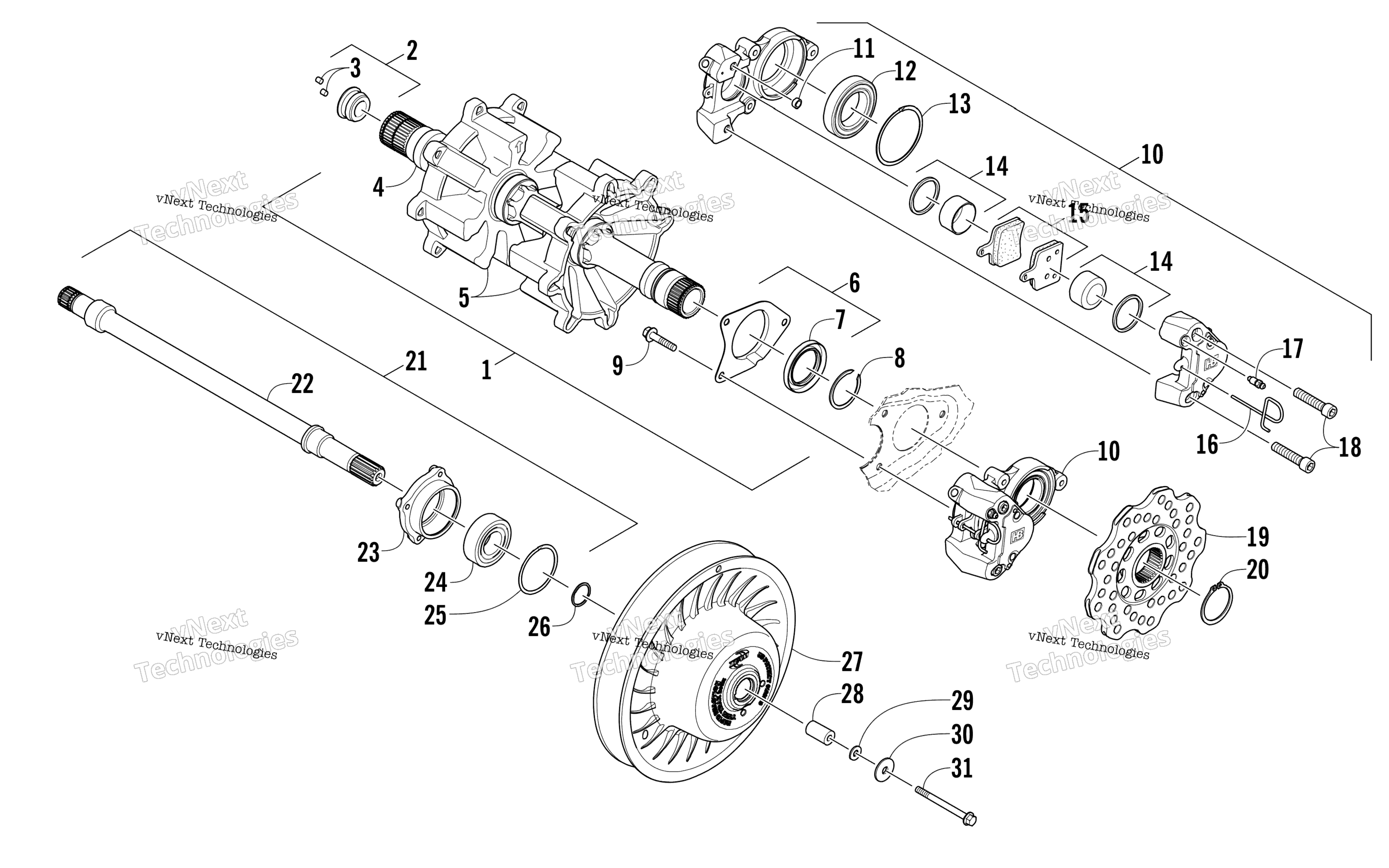 Привод Train Shafts And Brake Assemblies