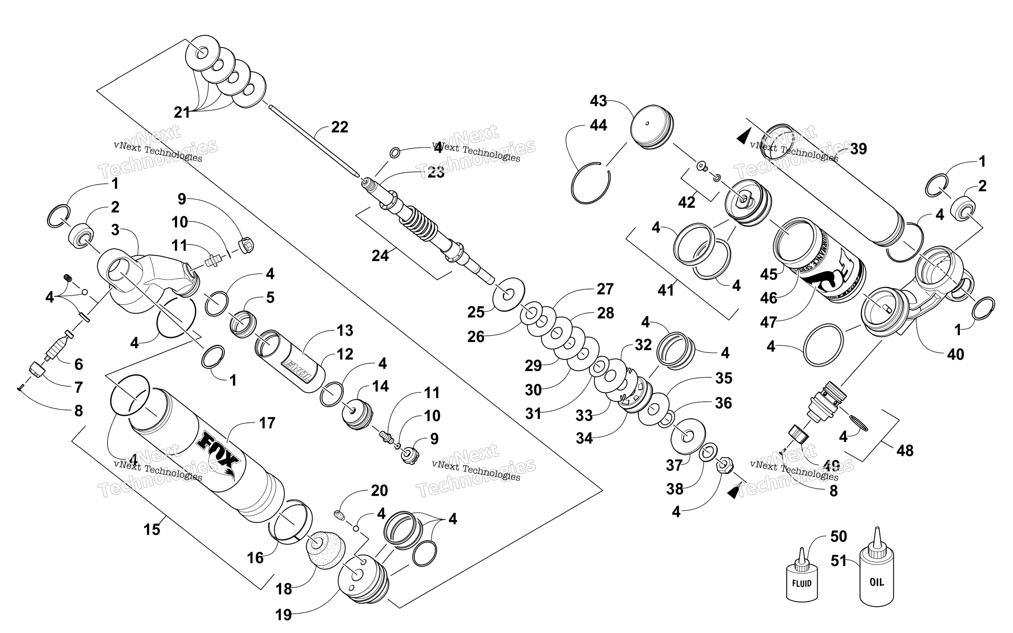 Передняя часть Suspension Shock Absorber